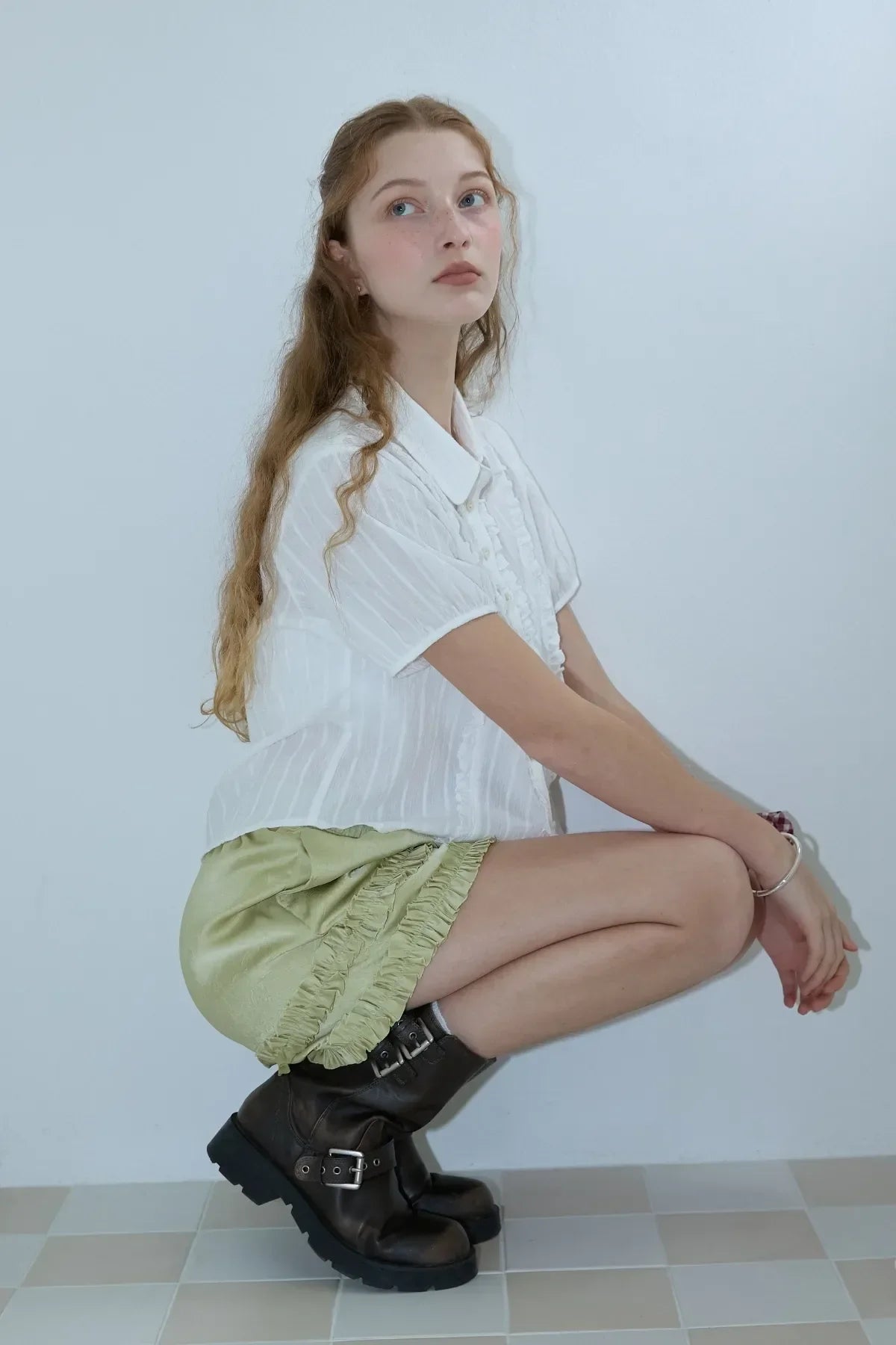 Frill Glossy Shorts