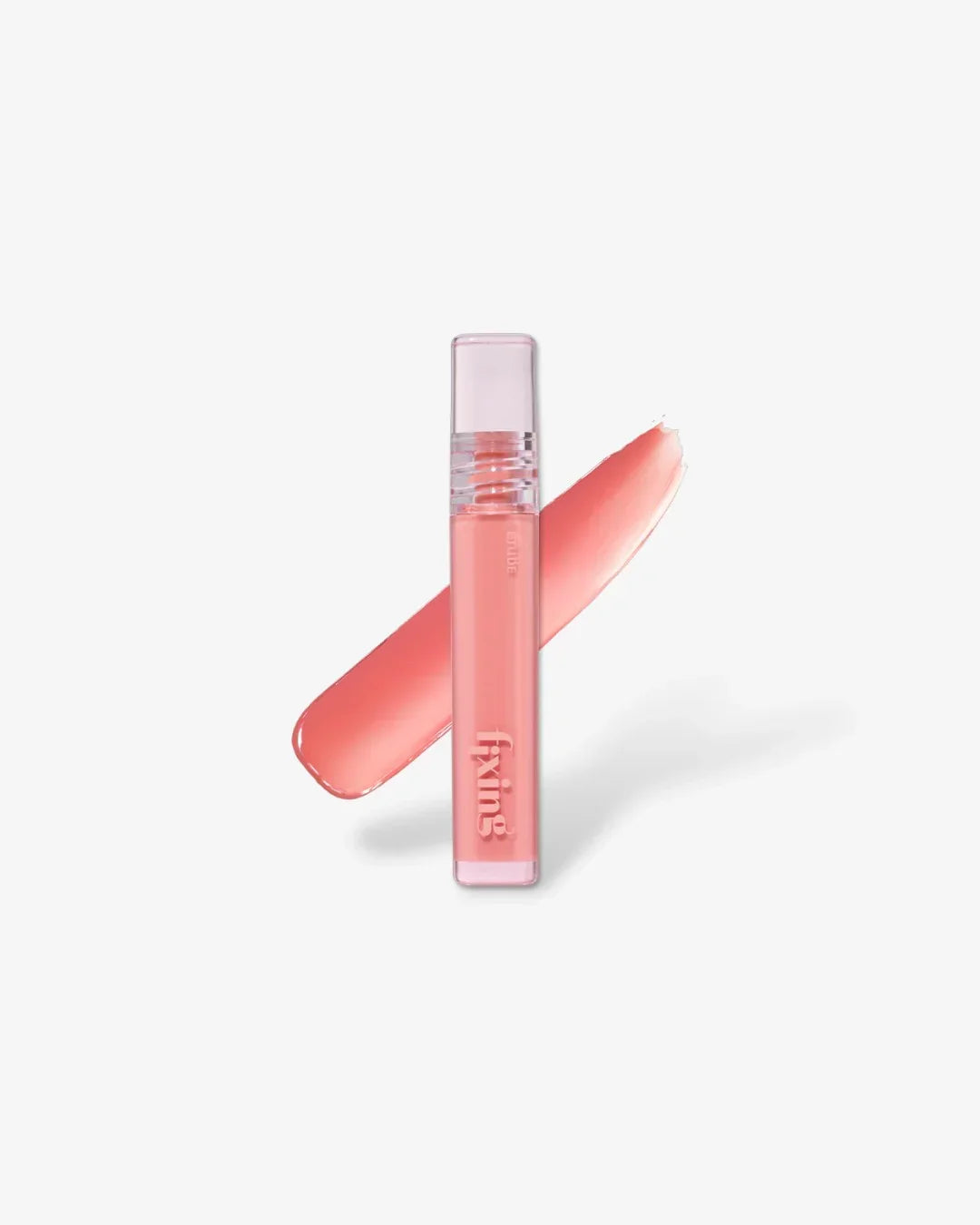 Etude Fixing Tint lip gloss in pink shade 3.8g with matching swatch on white background