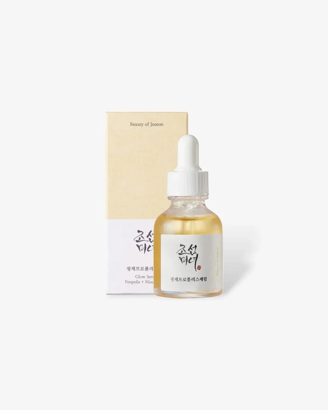 Beauty of Joseon Glow Serum Propolis + Niacinamide 30ml bottle with beige and white packaging