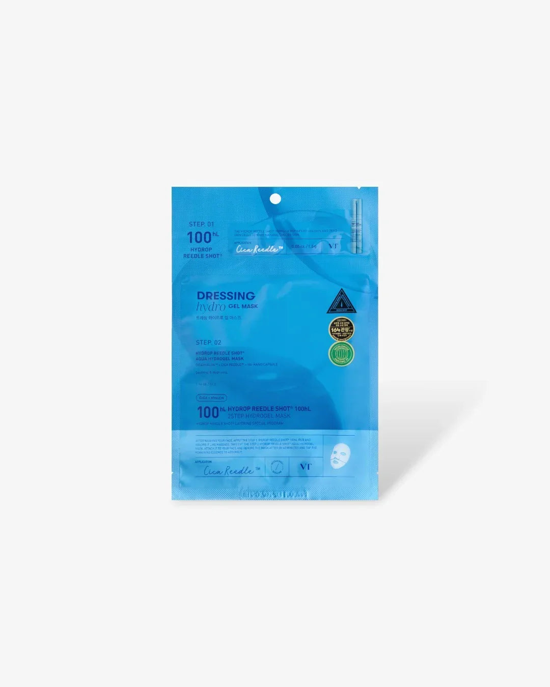 Blue Hydrop Reedle Shot 100HL Dressing Hydro Gel Mask packaging with product details