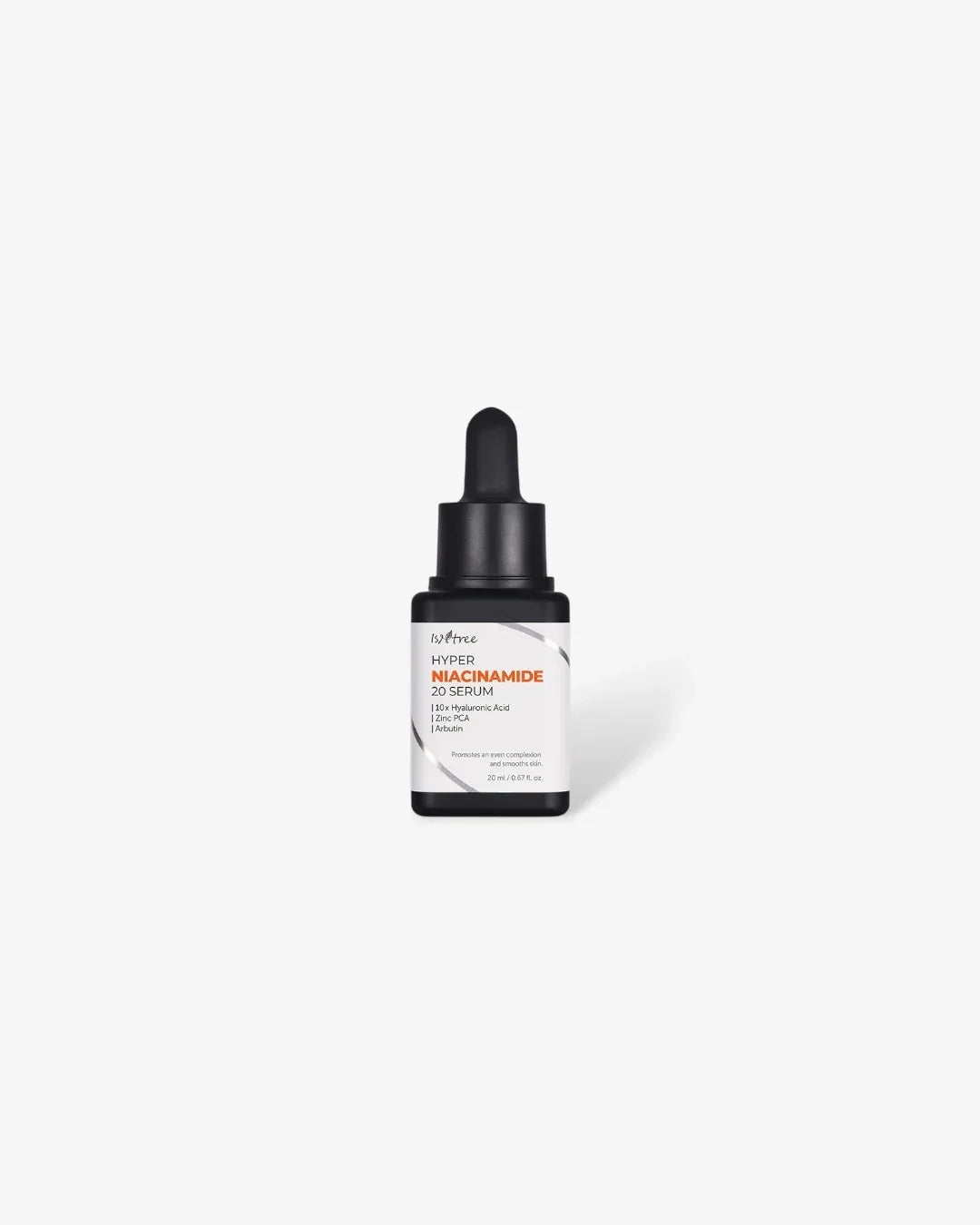 Isntree Hyper Niacinamide 20 Serum 20ml bottle with dropper on white background