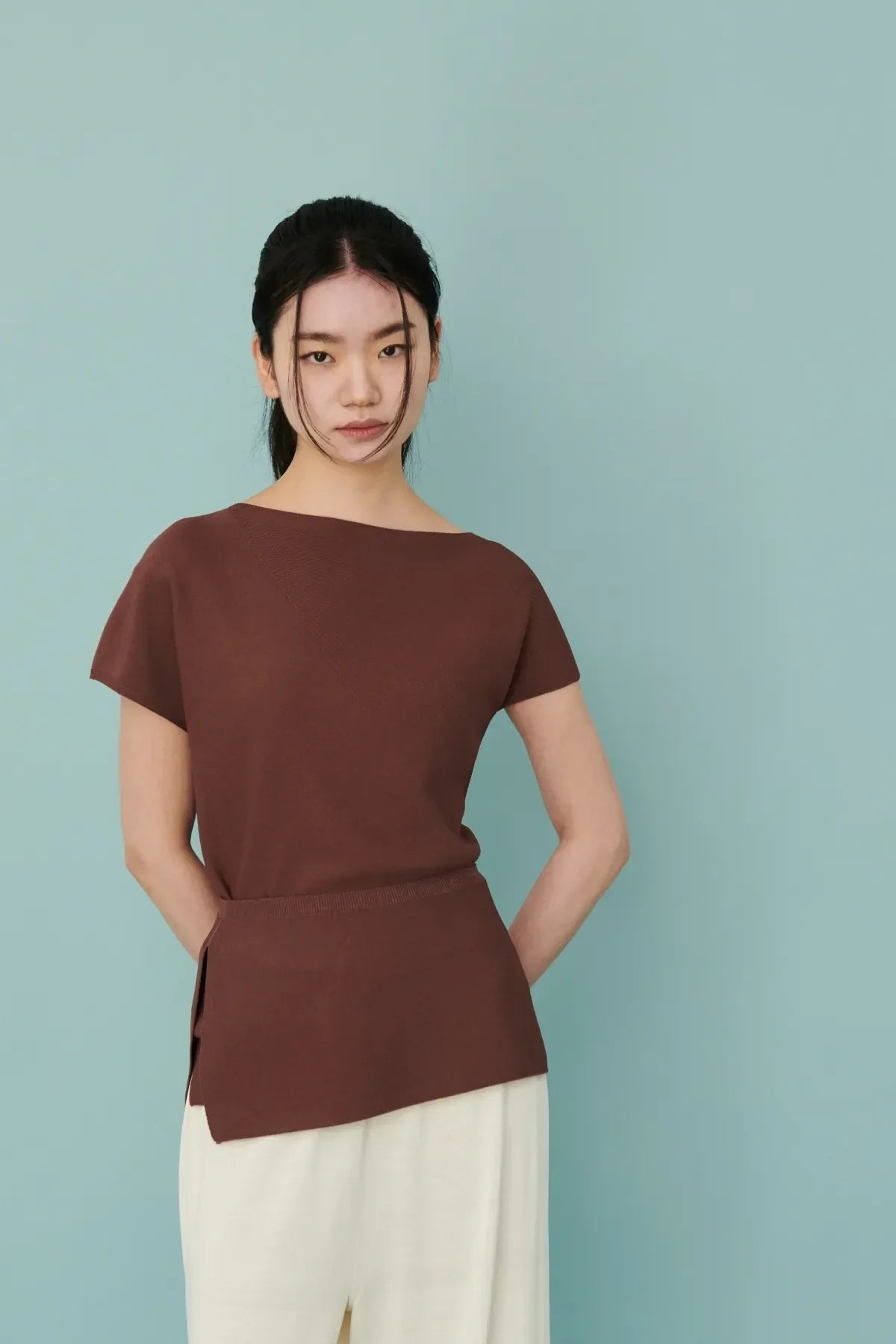 Layered Boat Neck Top