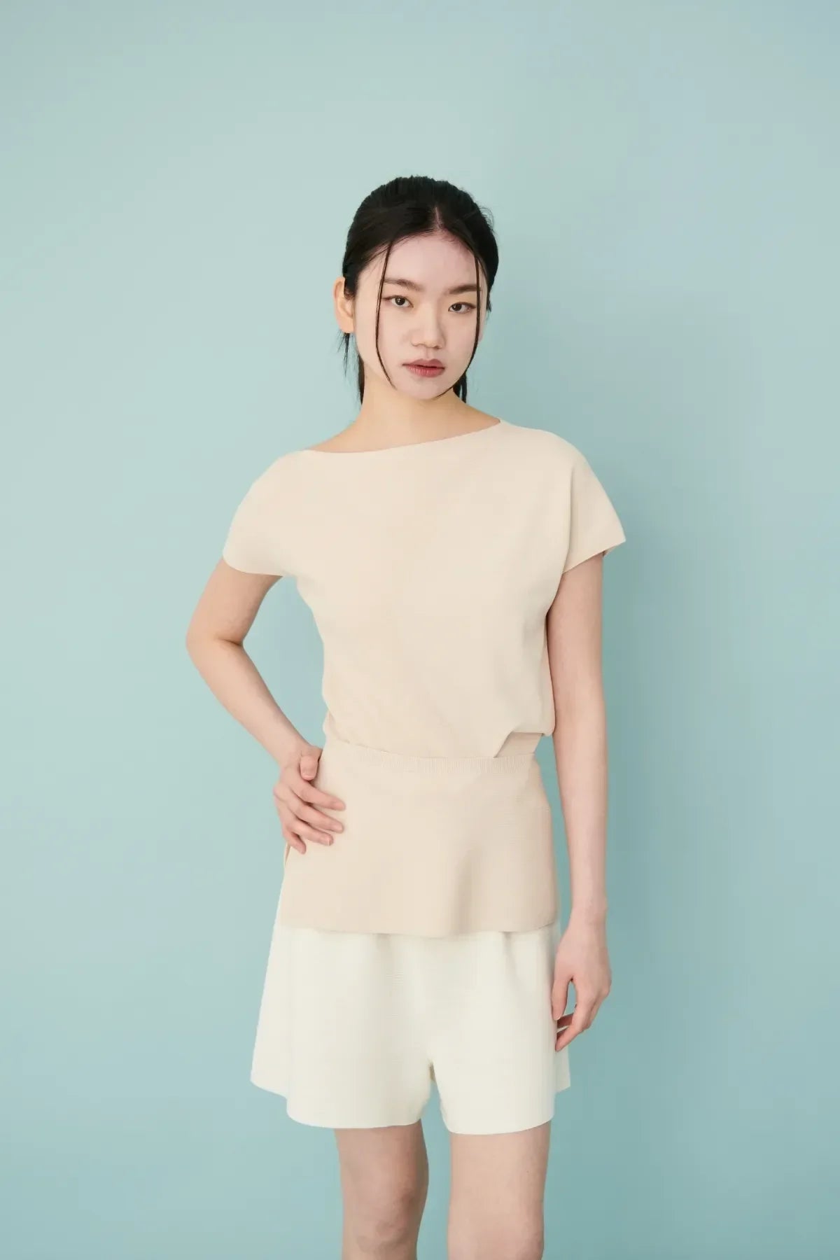 Layered Boat Neck Top