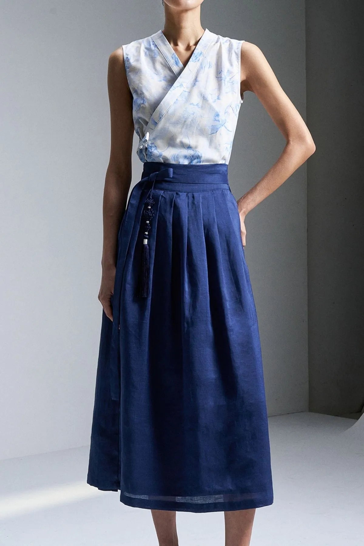 Linen Wrap Skirt