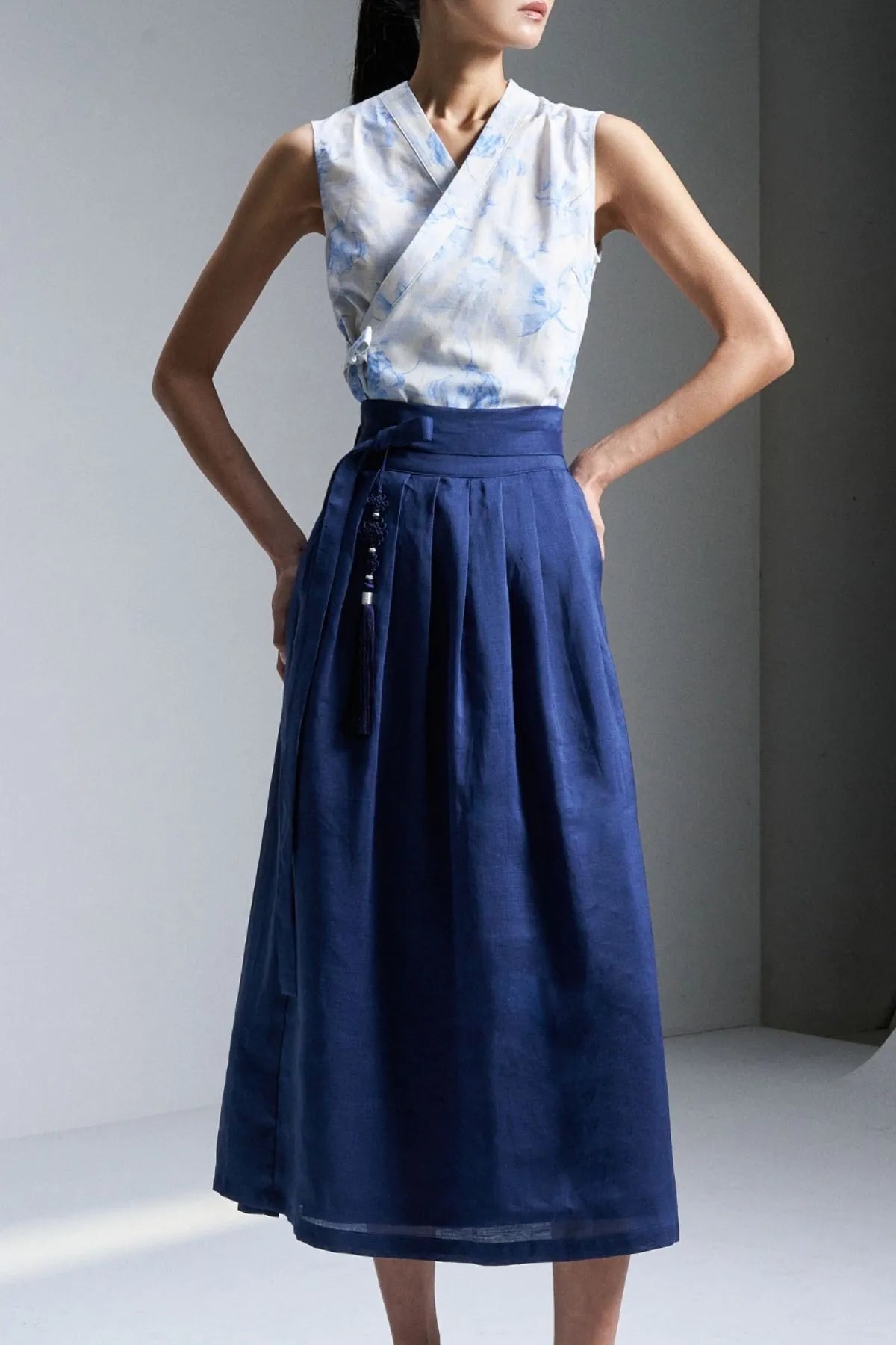 Linen Wrap Skirt