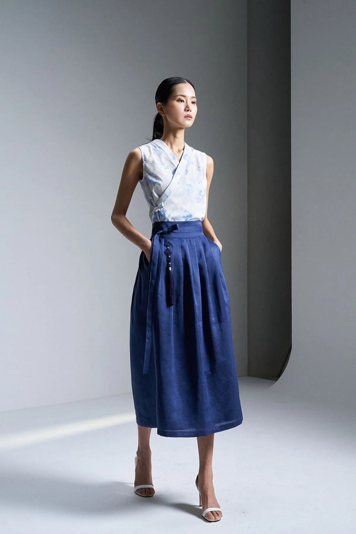 Linen Wrap Skirt