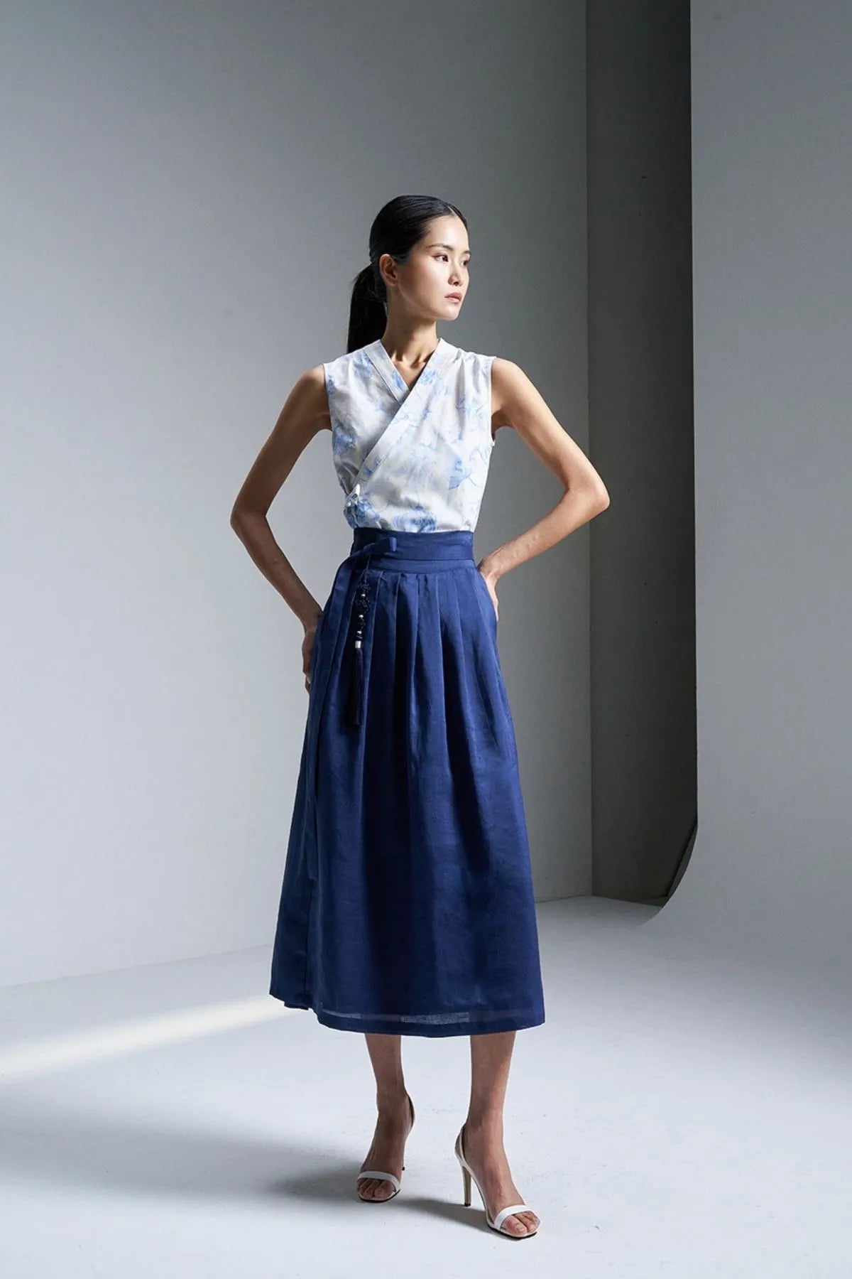 Linen Wrap Skirt