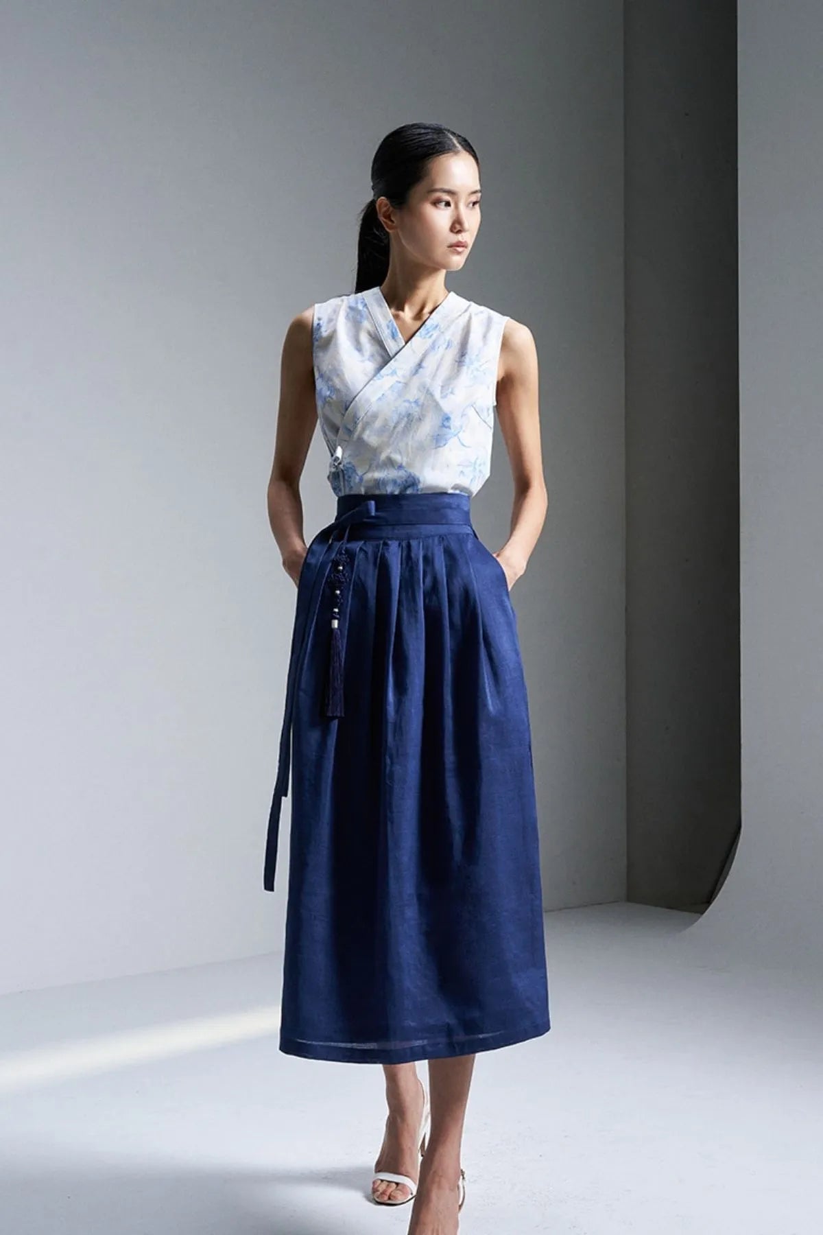 Linen Wrap Skirt