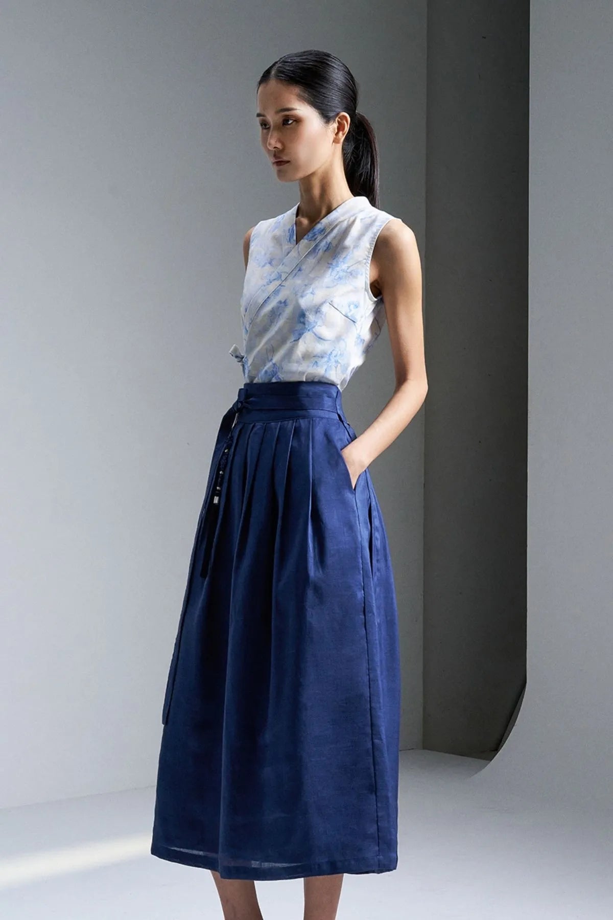 Linen Wrap Skirt