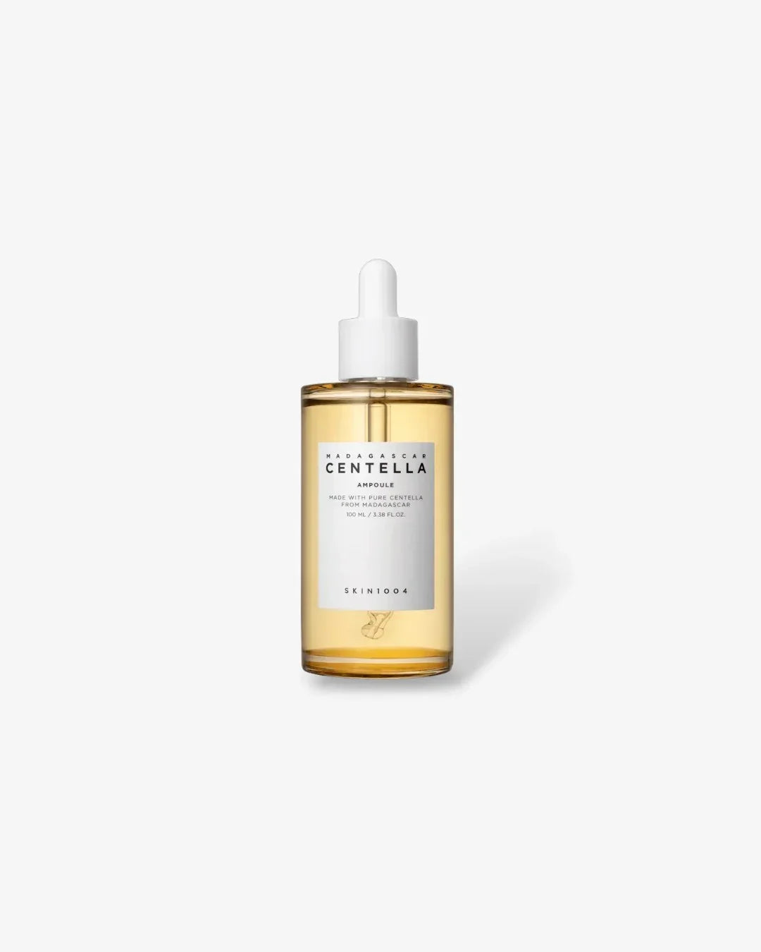 Madagascar Centella Ampoule skincare serum bottle with dropper on white background