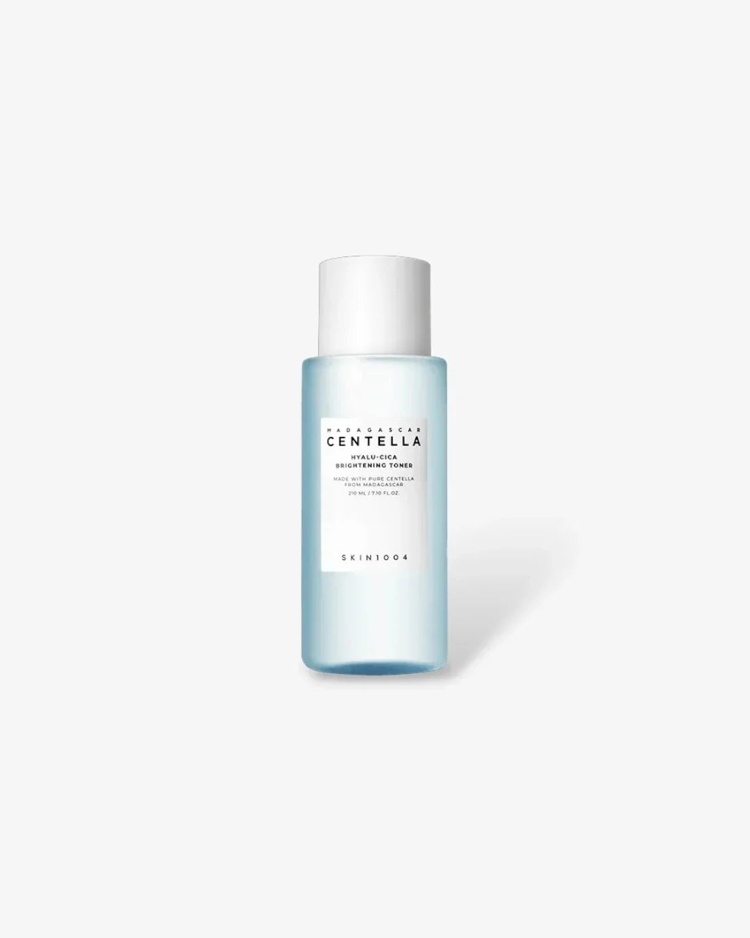 Madagascar Centella Hyalu-Cica Brightening Toner 210ml blue bottle on white background