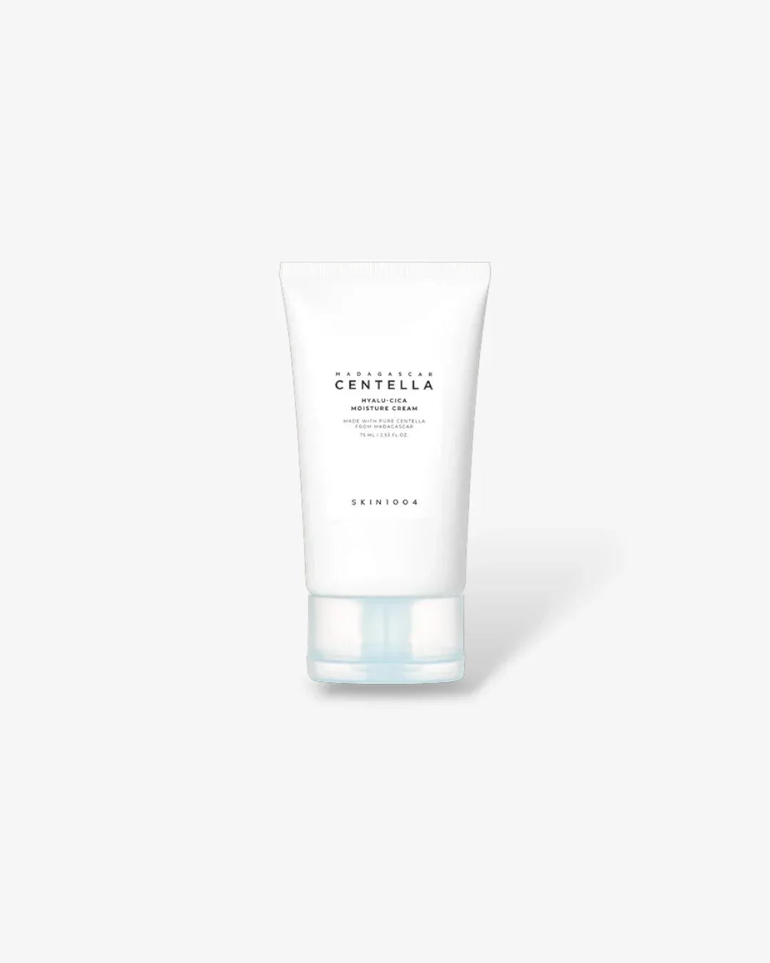 Skin1004 Madagascar Centella Hyalu-Cica Moisture Cream 75ml white tube on plain background