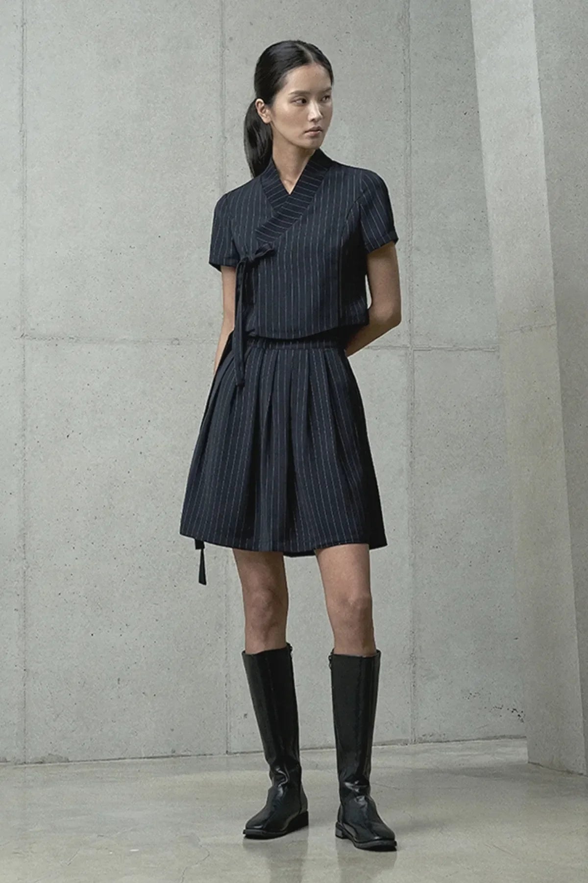 Mini Line Dotted Skirt