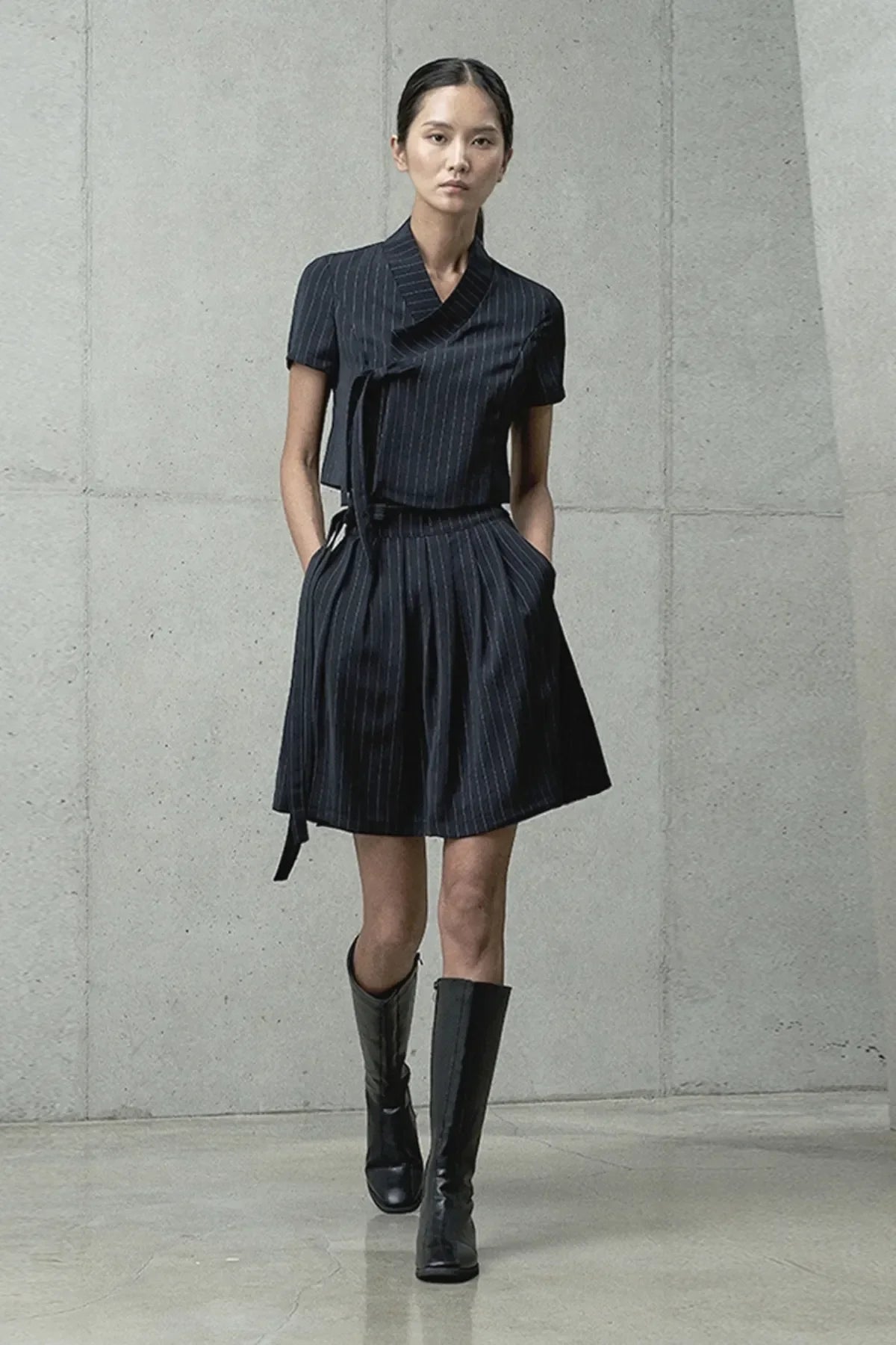Mini Line Dotted Skirt