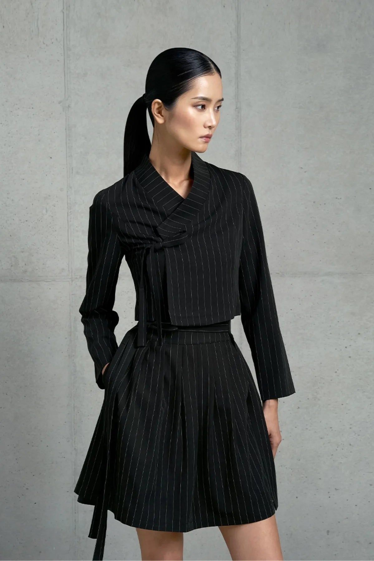 Mini Pinstripe Skirt