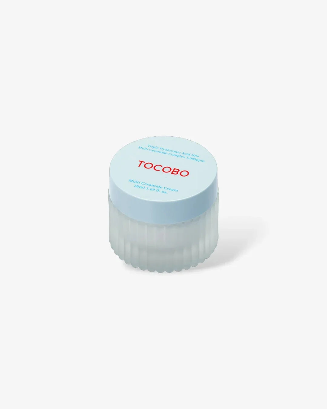 TOCOBO Multi Ceramide Cream 50ml jar with light blue lid on white background