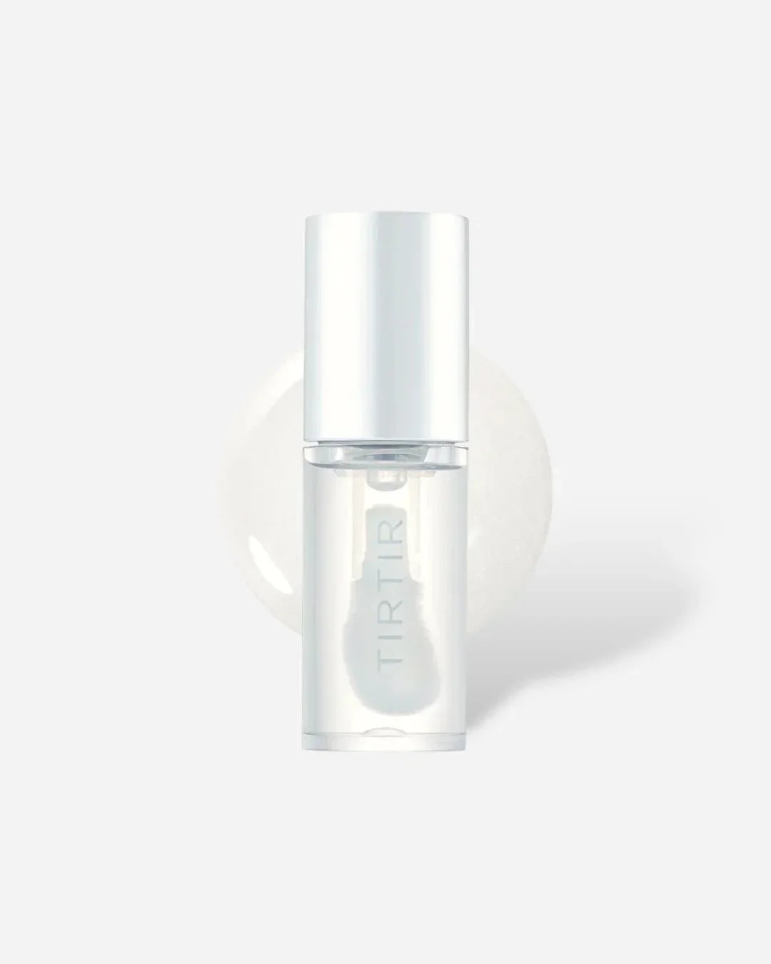 TIRTIR My Glow Lip Oil Honey 5.7ml clear lip oil bottle with silver cap on white background