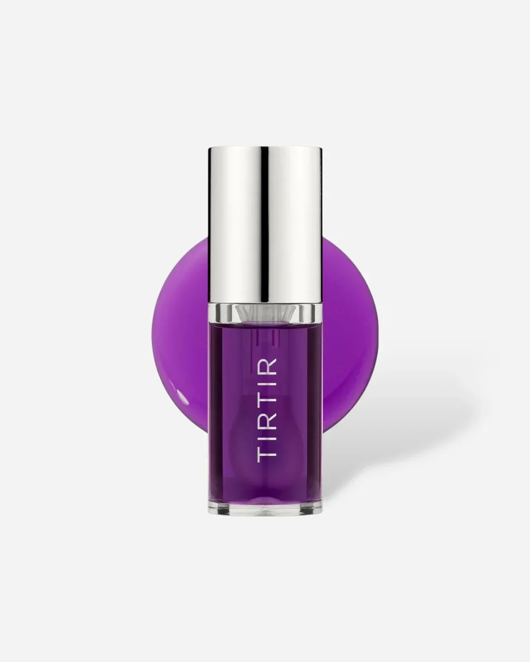TIRTIR My Glow Lavender Lip Oil 5.7ml with silver cap on white background