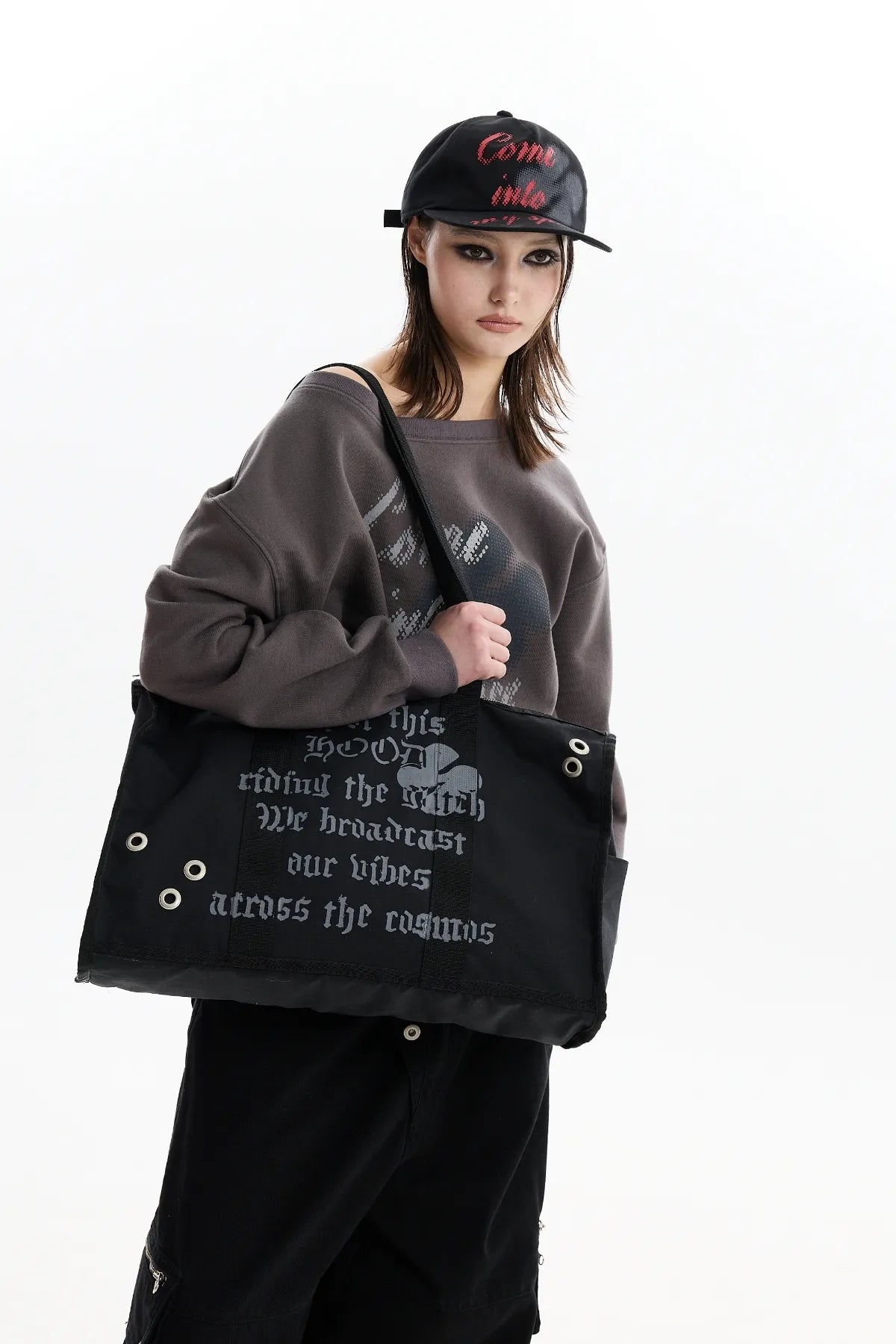Out Of This Hood Eyelet Shoulder Bag
