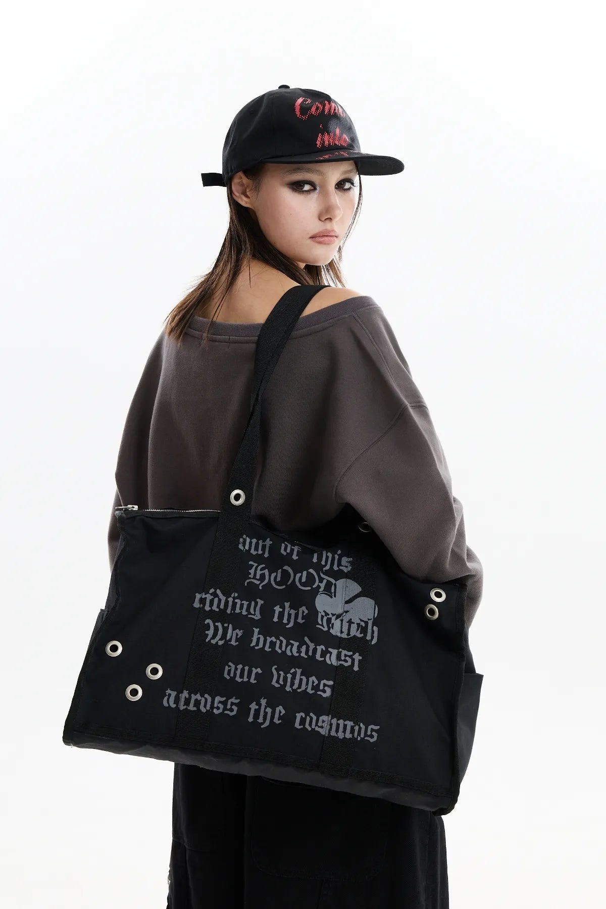 Out Of This Hood Eyelet Shoulder Bag