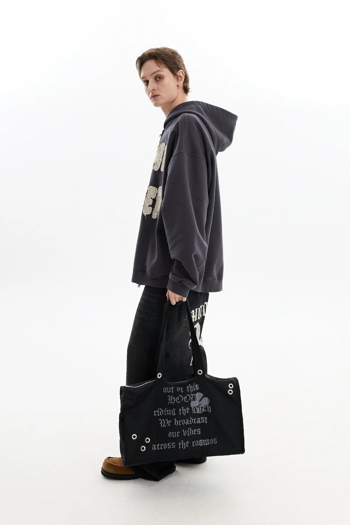 Out Of This Hood Eyelet Shoulder Bag