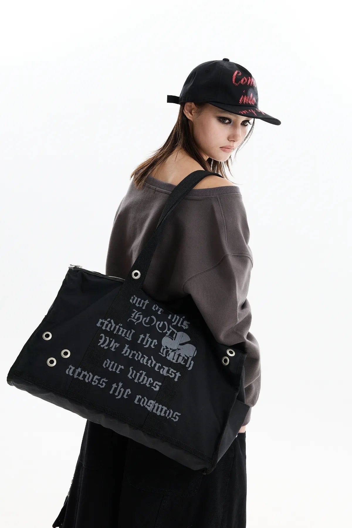 Out Of This Hood Eyelet Shoulder Bag