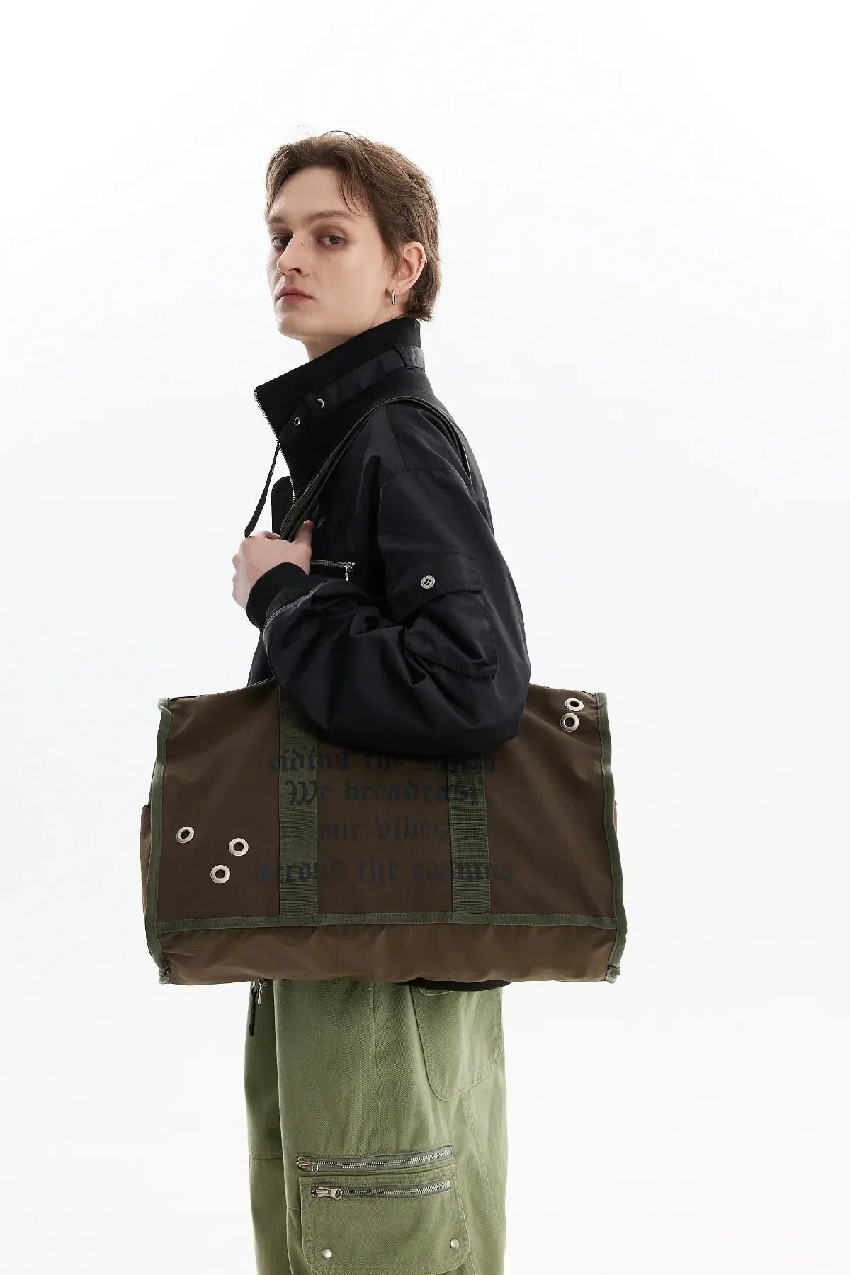 Out Of This Hood Eyelet Shoulder Bag