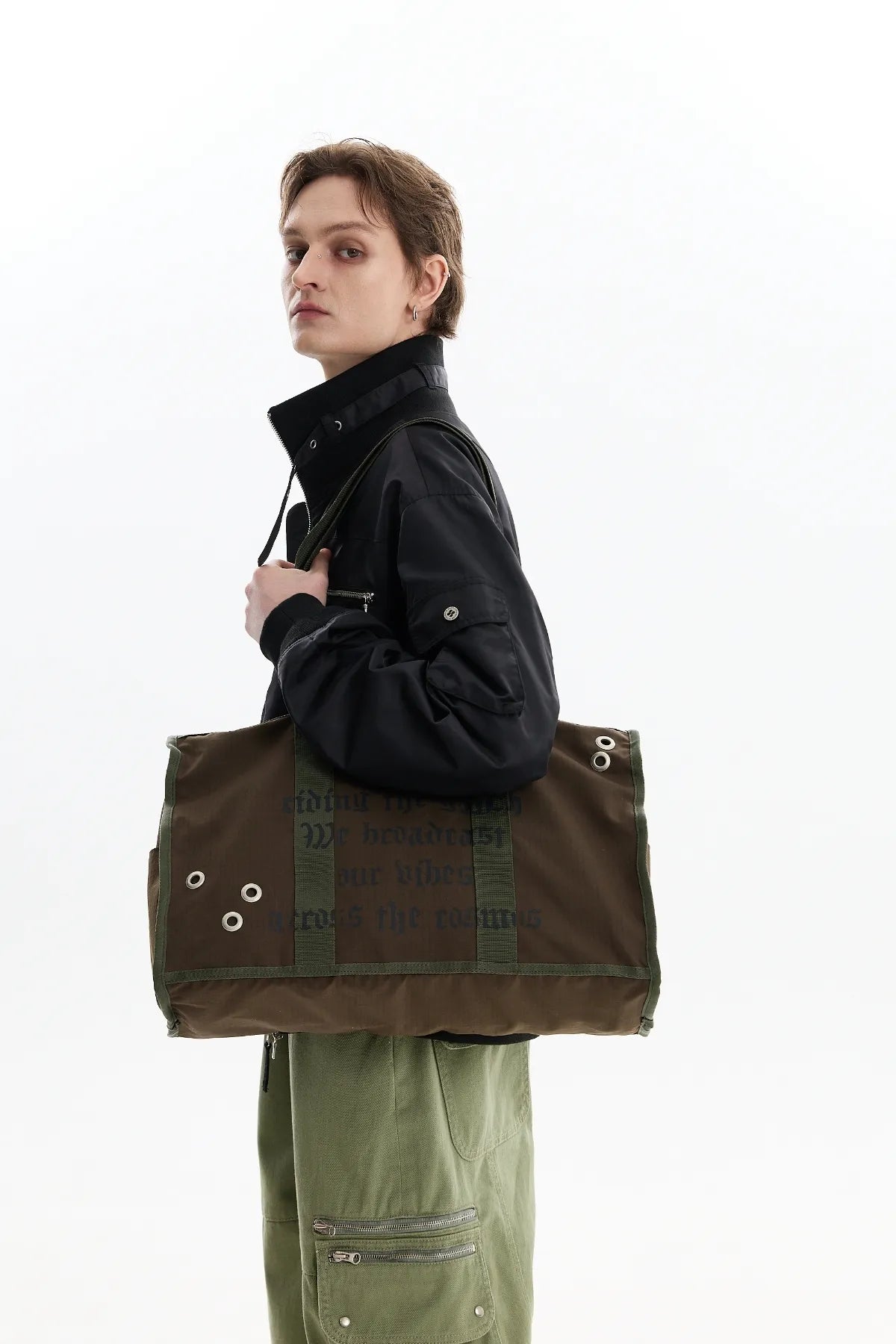 Out Of This Hood Eyelet Shoulder Bag