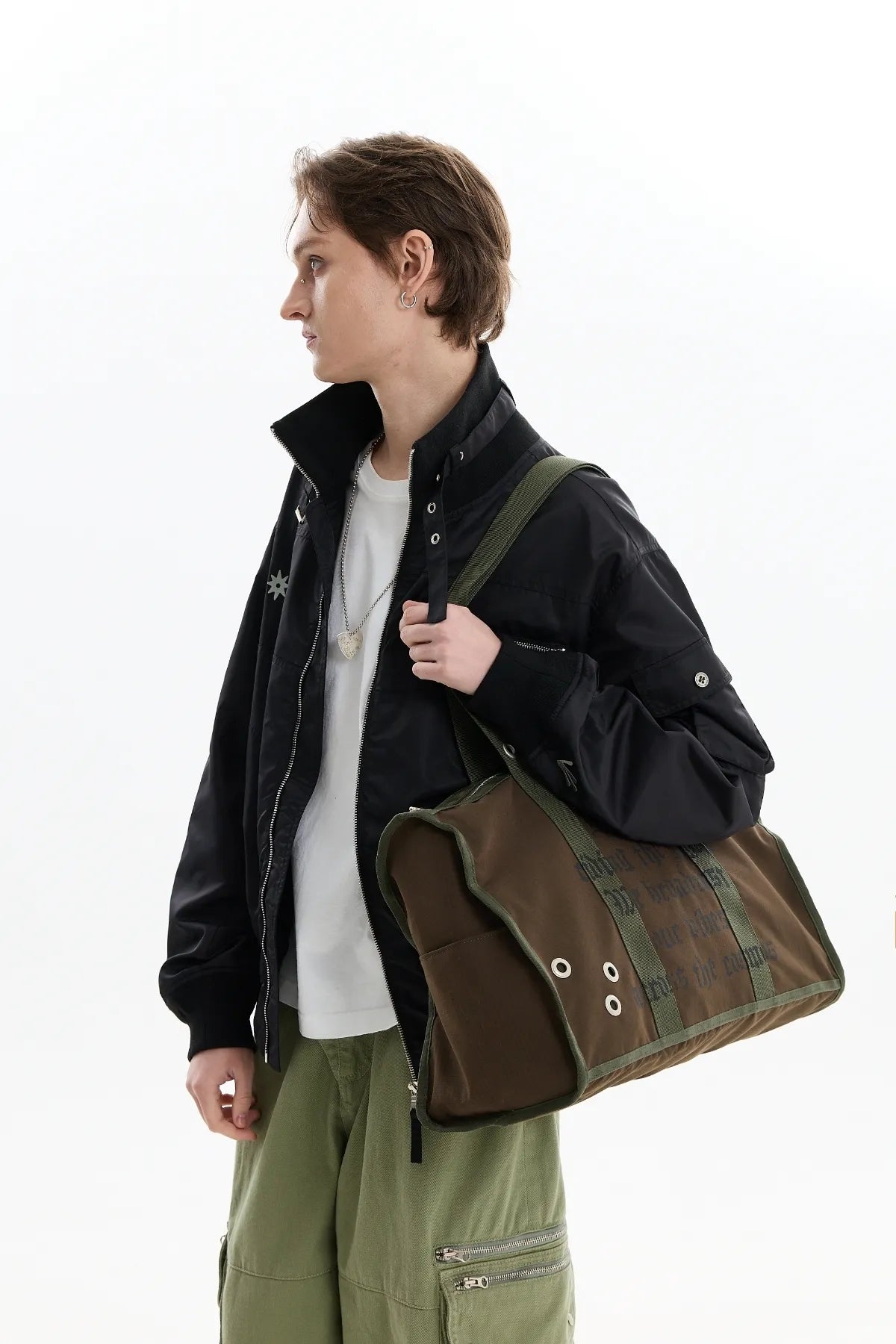 Out Of This Hood Eyelet Shoulder Bag