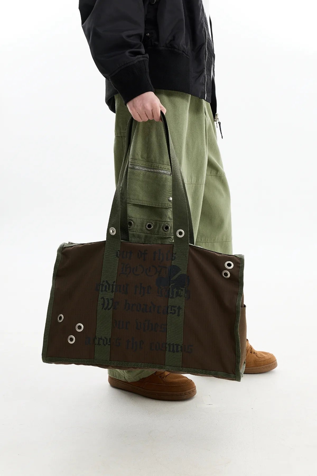 Out Of This Hood Eyelet Shoulder Bag