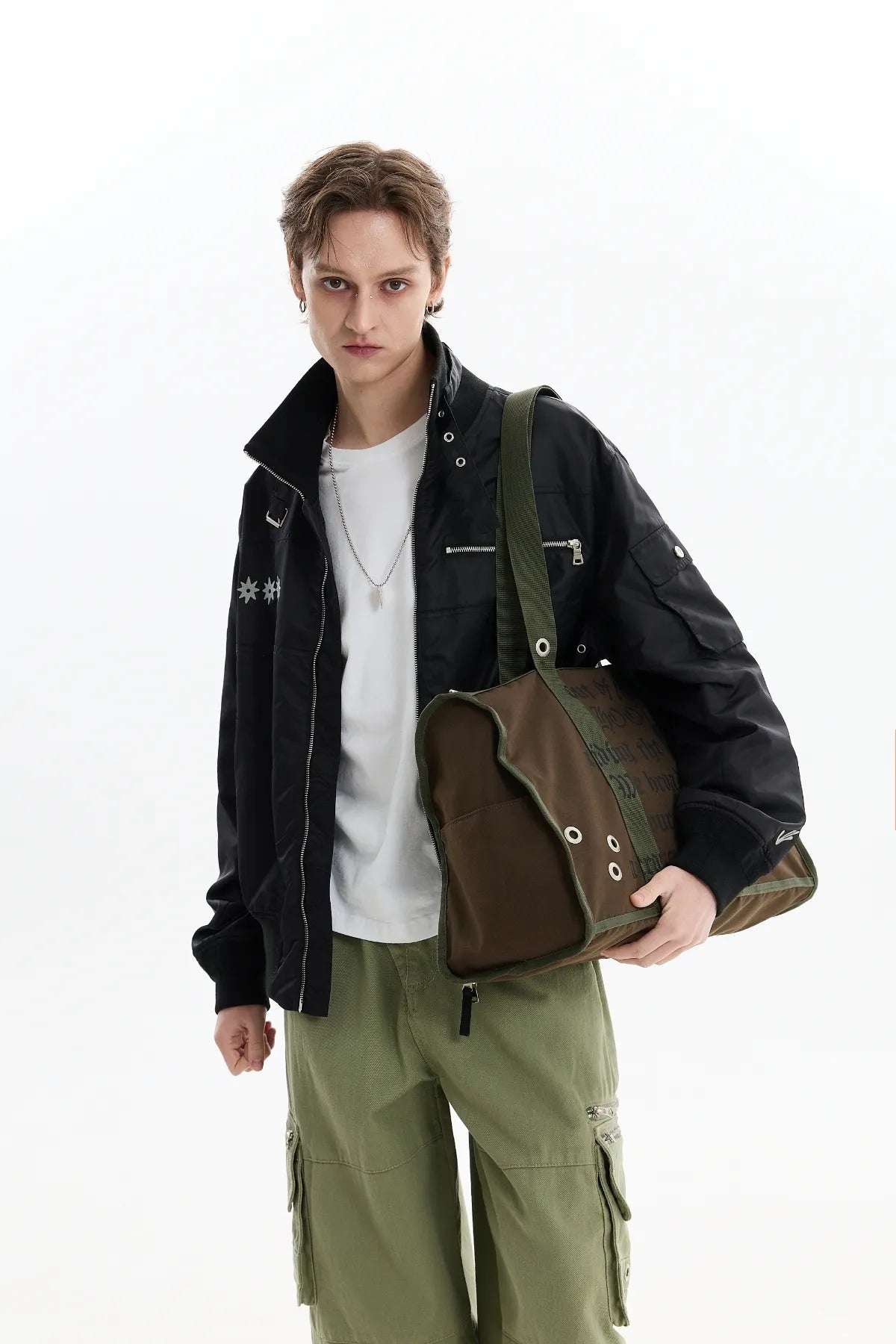 Out Of This Hood Eyelet Shoulder Bag