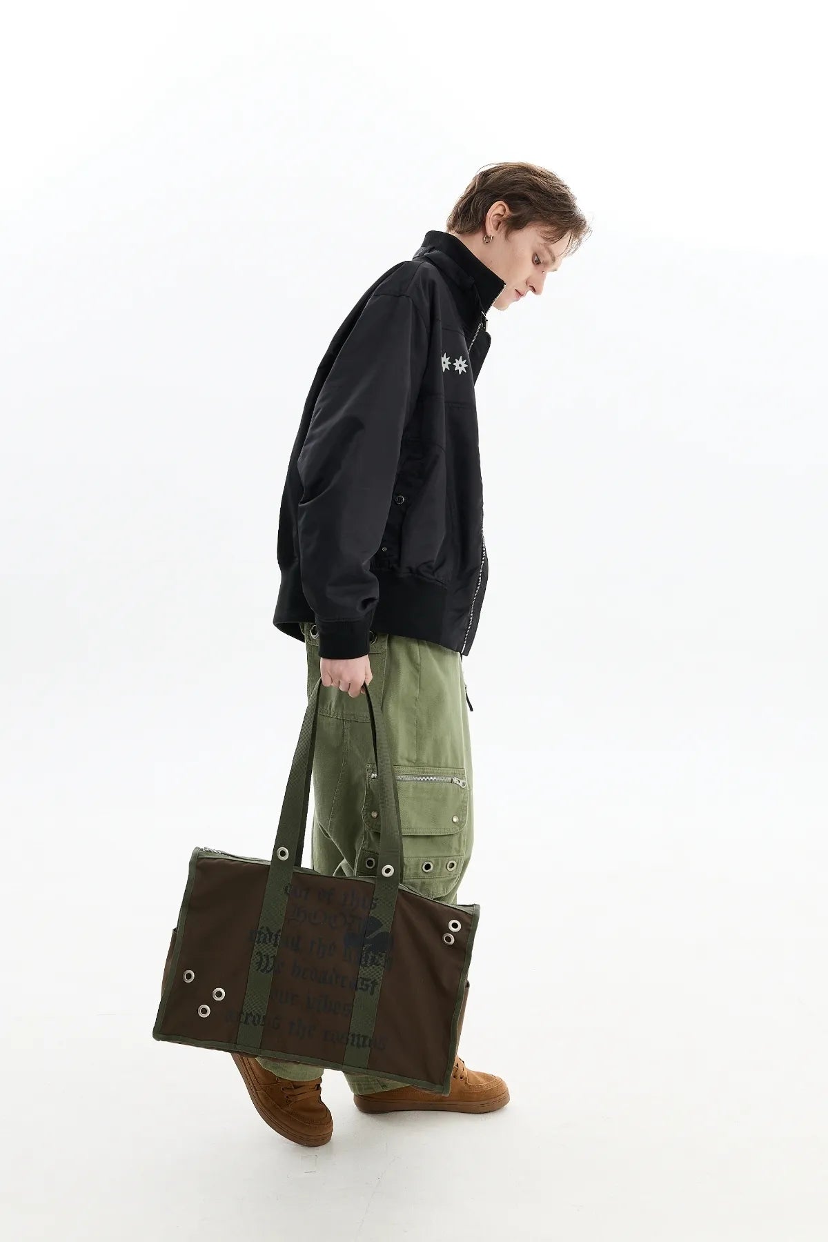 Out Of This Hood Eyelet Shoulder Bag