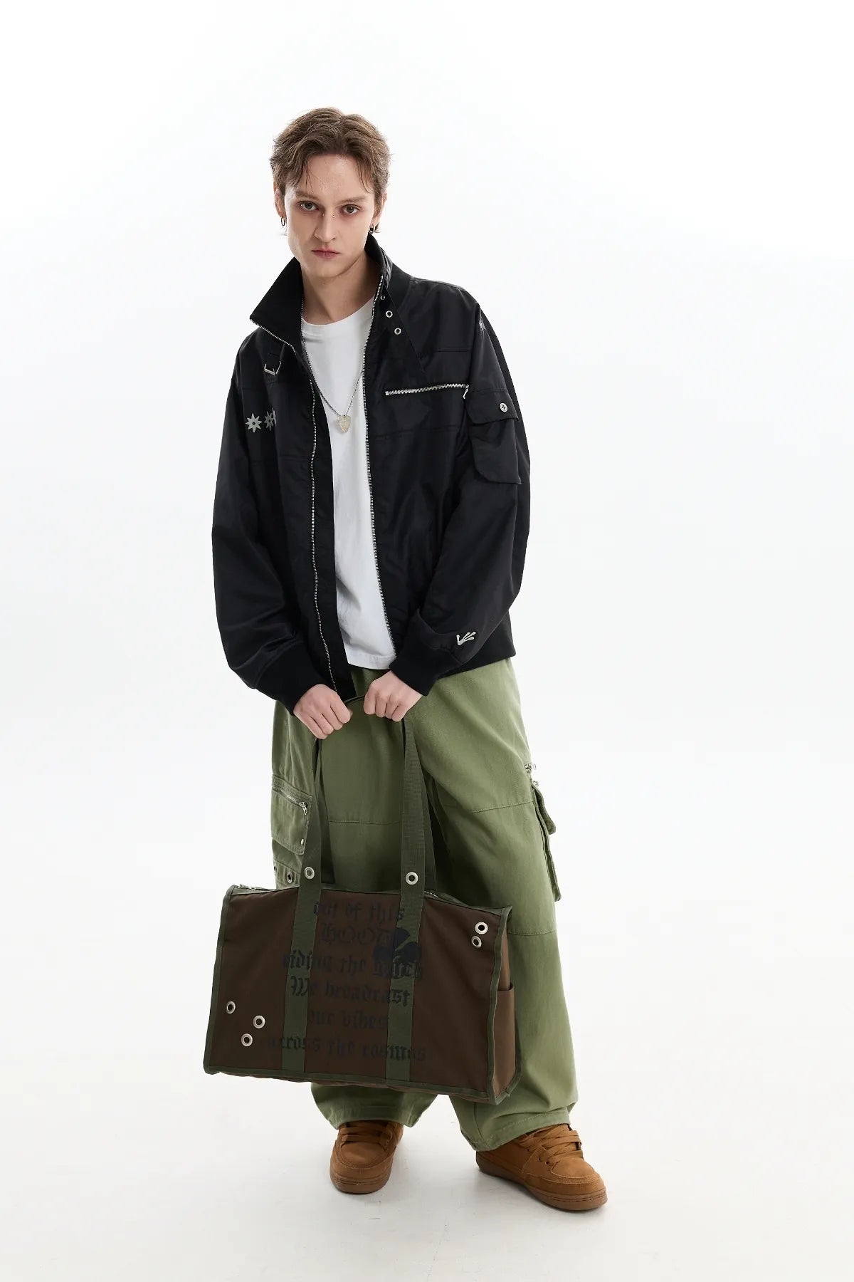 Out Of This Hood Eyelet Shoulder Bag