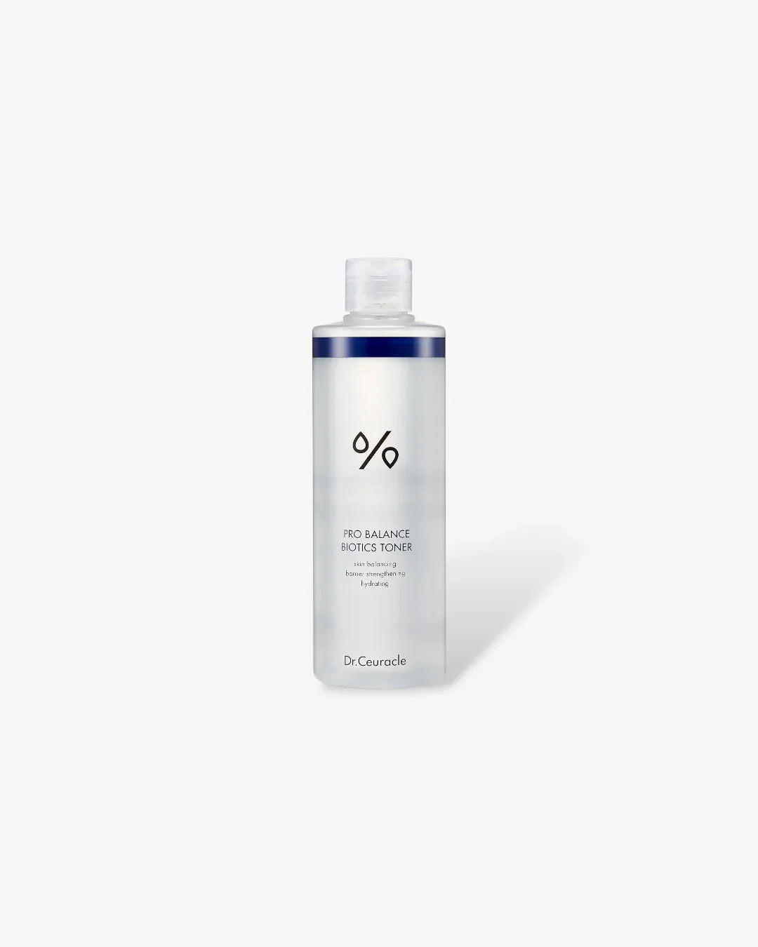 Dr. Ceuracle Pro Balance Biotics Toner 300ml bottle with clear design for skin balancing and hydration