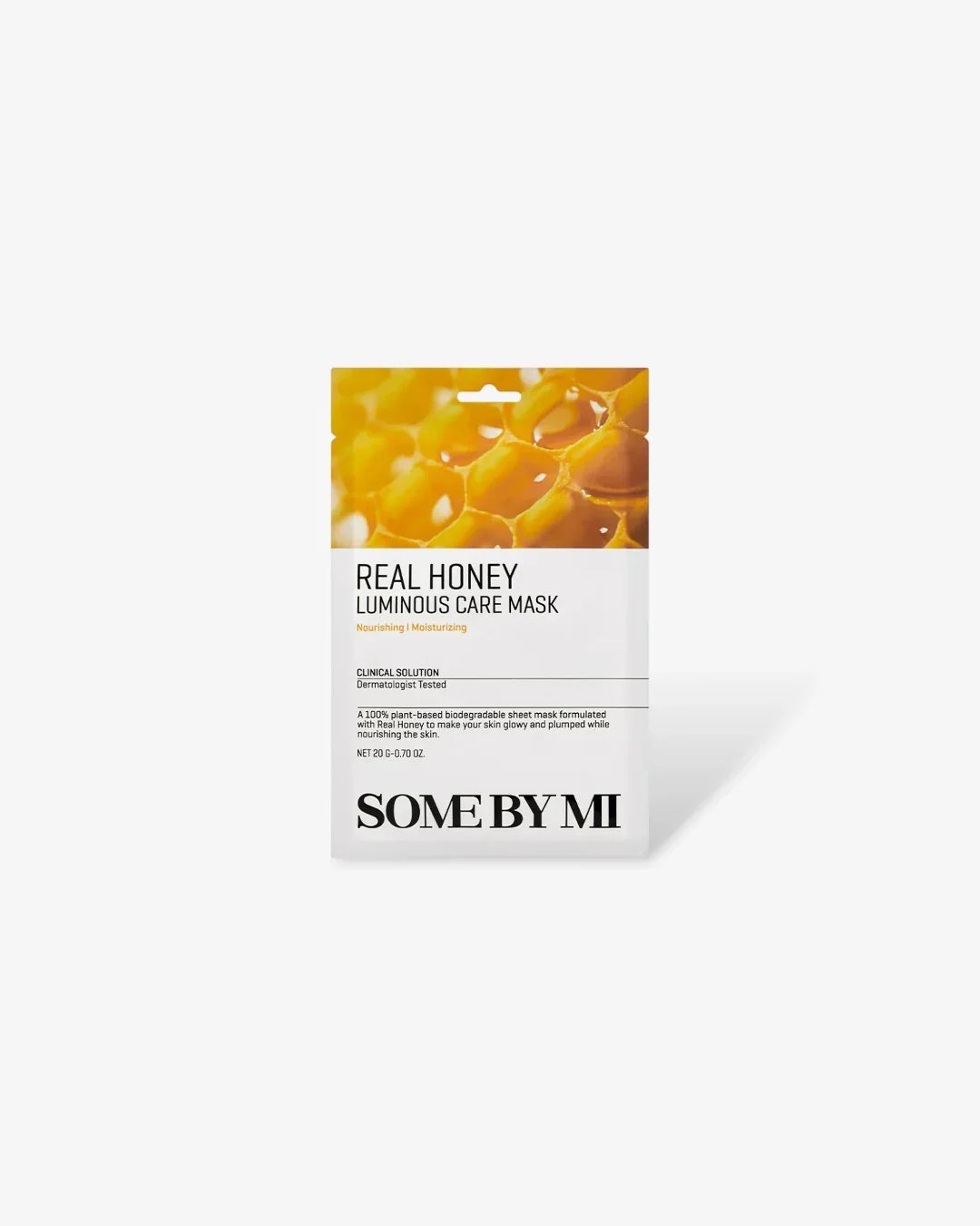 SOME BY MI Real Honey Luminous Care Mask with honeycomb design packaging