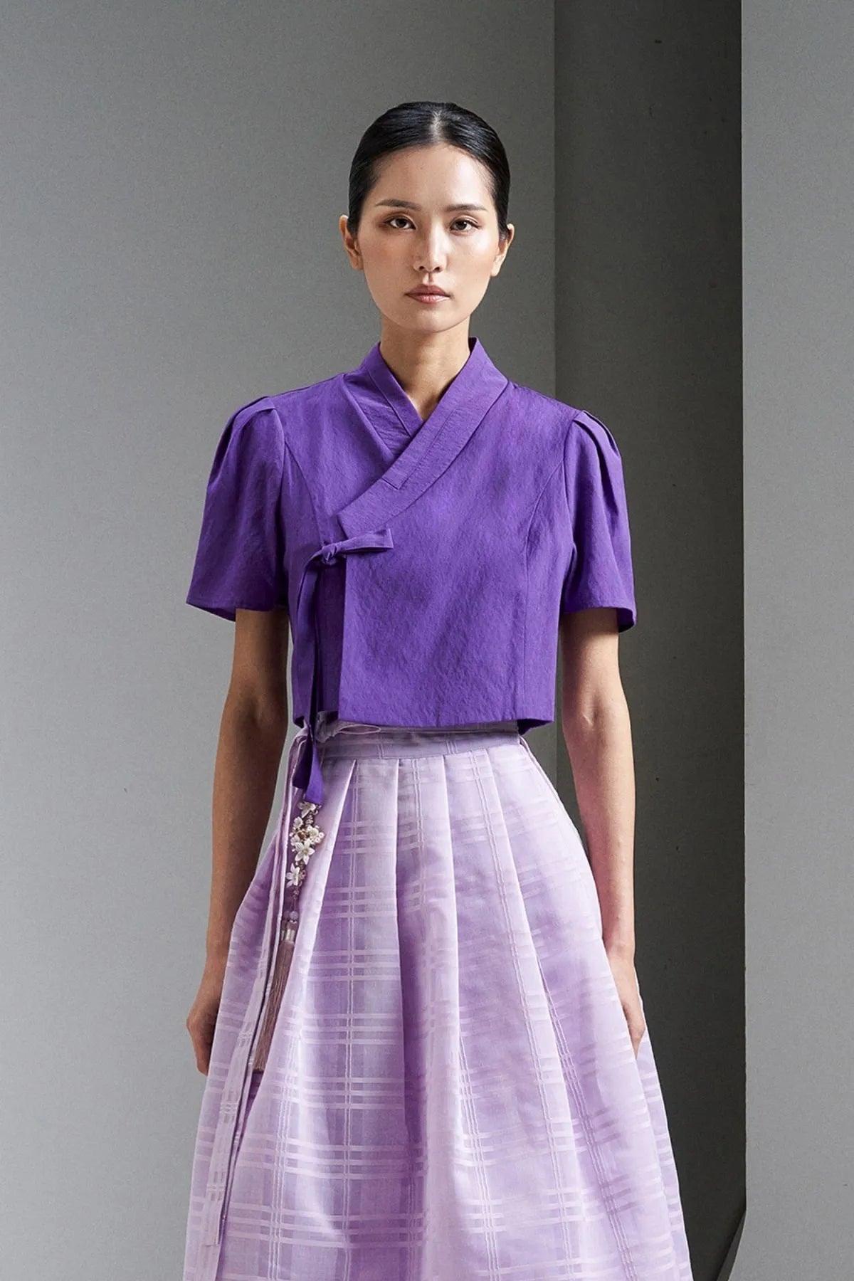 Samdasoo Short-Sleeved Jeogori - BTS Deep Purple