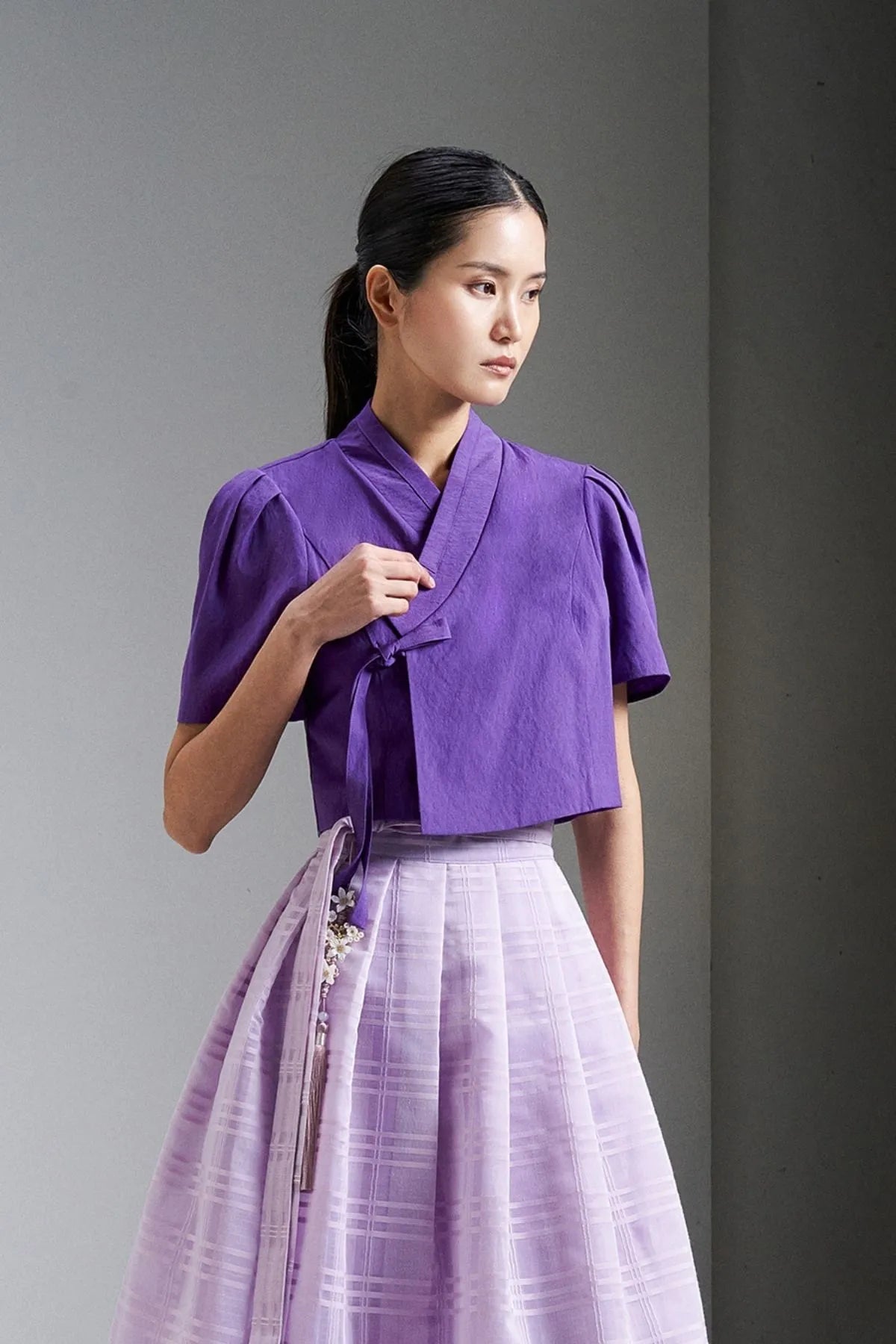 Samdasoo Short-Sleeved Jeogori - BTS Deep Purple