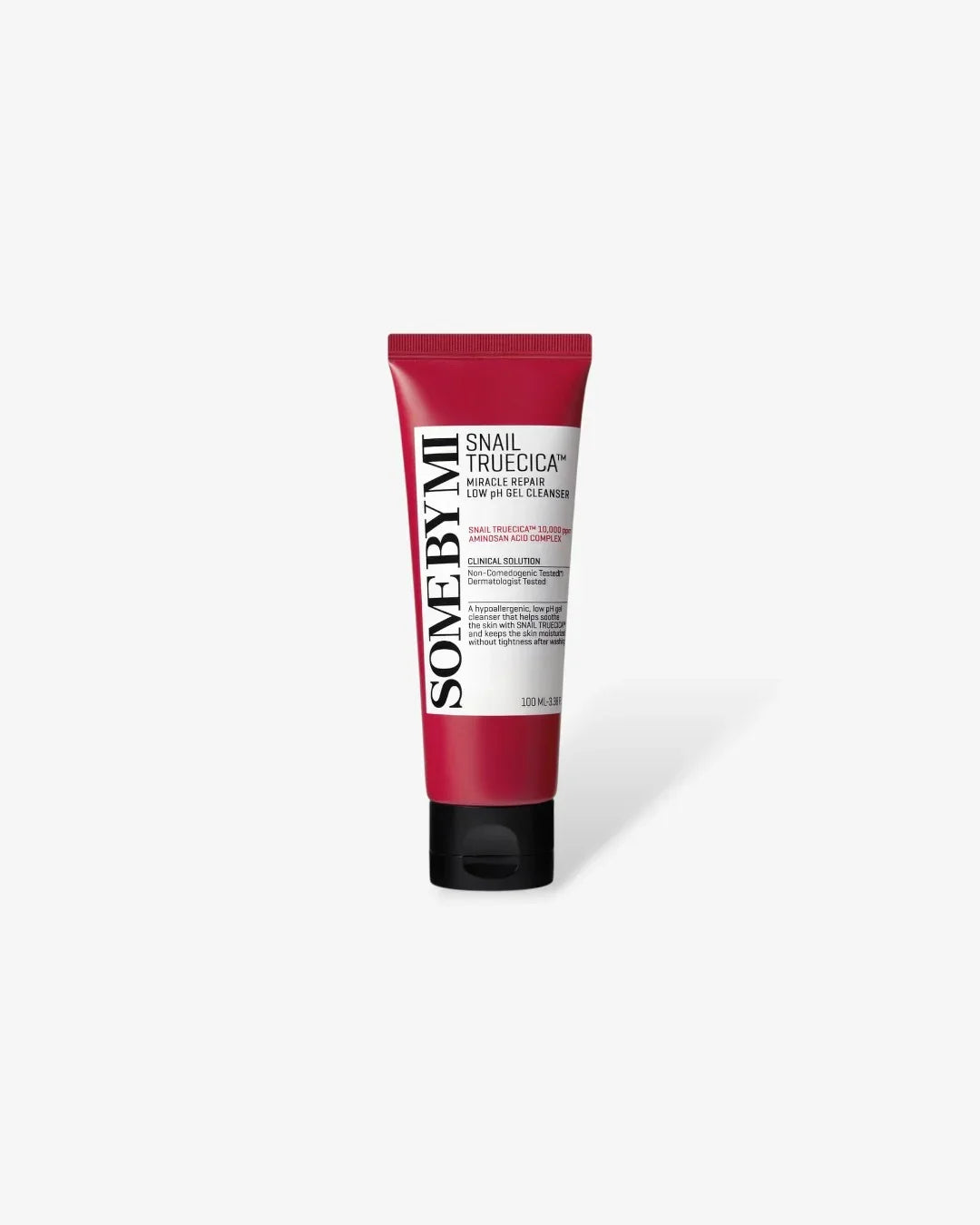 SOME BY MI Snail Truecica Miracle Repair low pH gel cleanser in red tube on white background