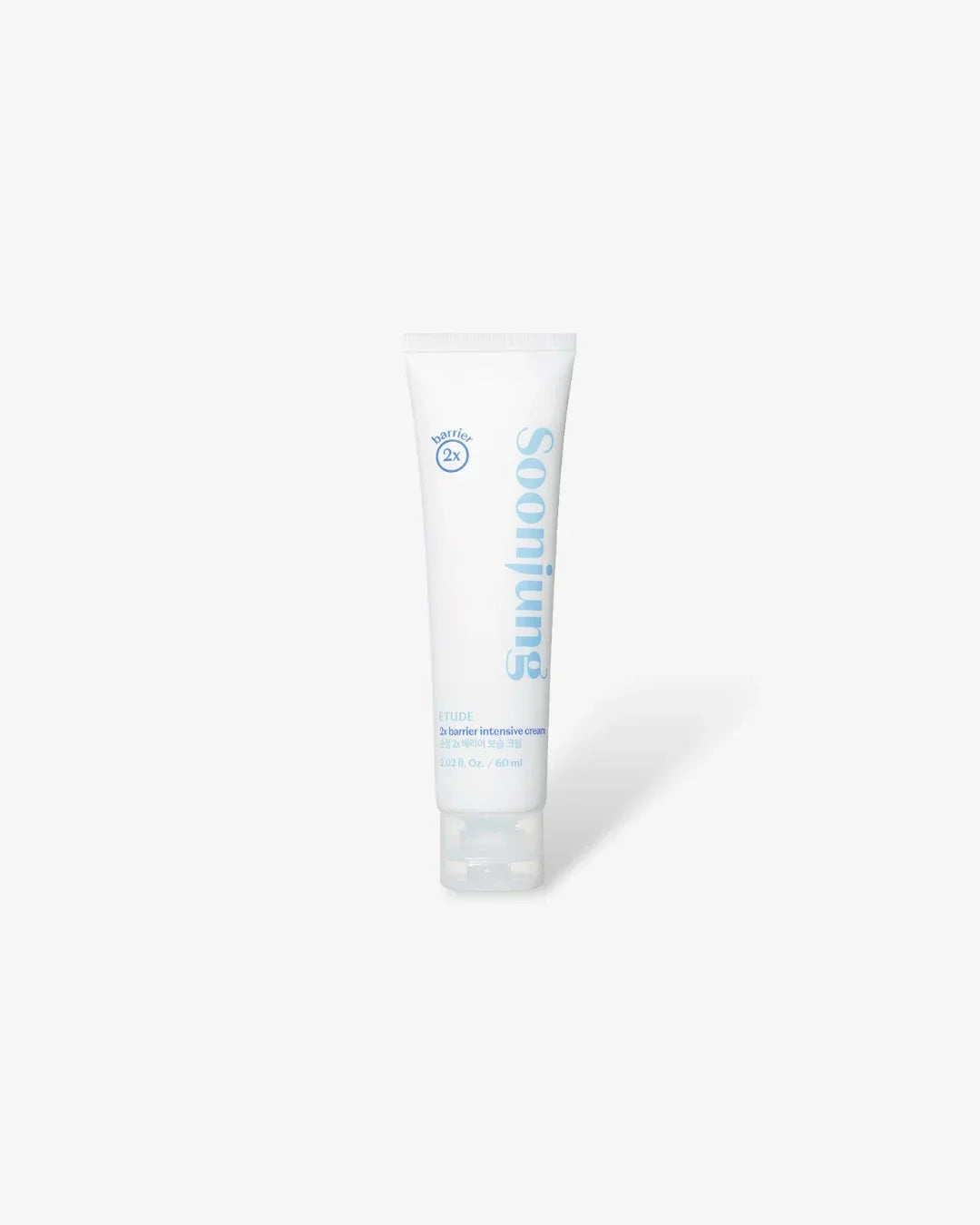 Soonjung 2x barrier intensive cream tube by Etude, 60ml skincare moisturizer