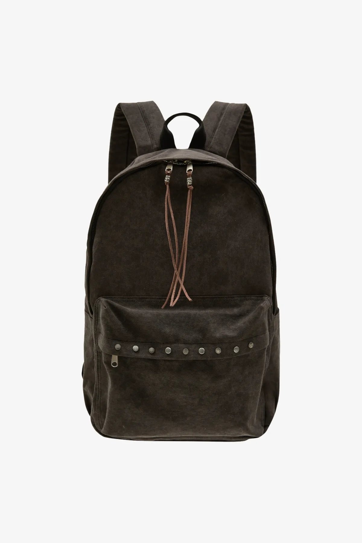 Stud Washed Beads String Backpack