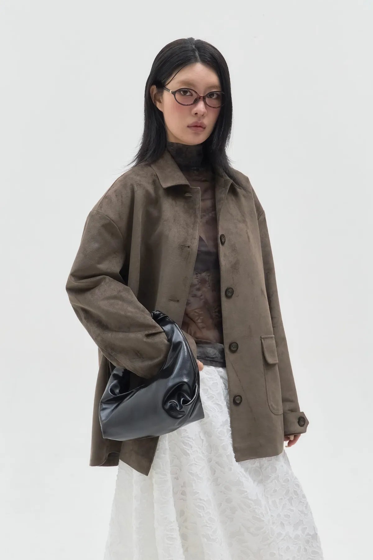 Suede Half Jacket