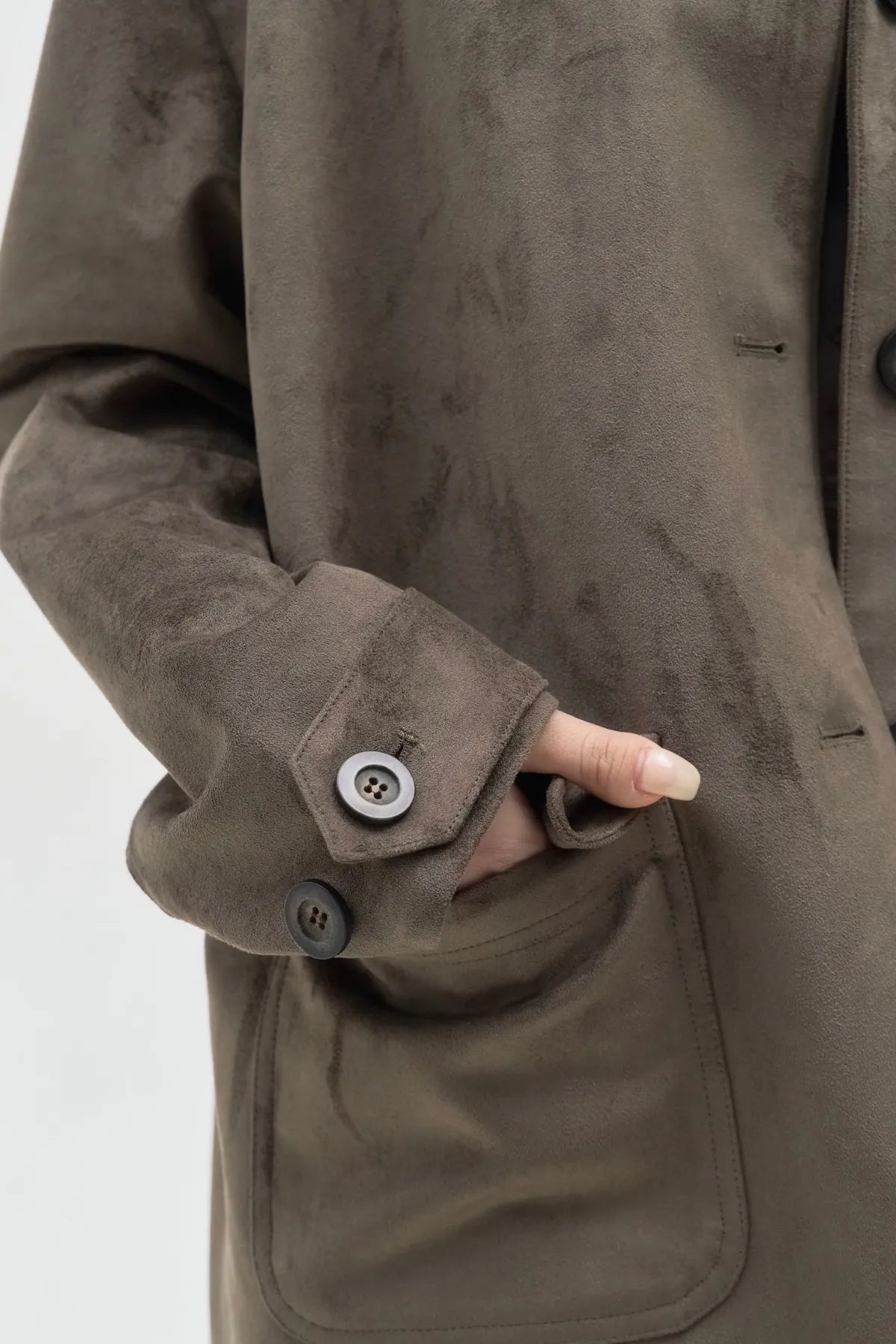 Suede Half Jacket