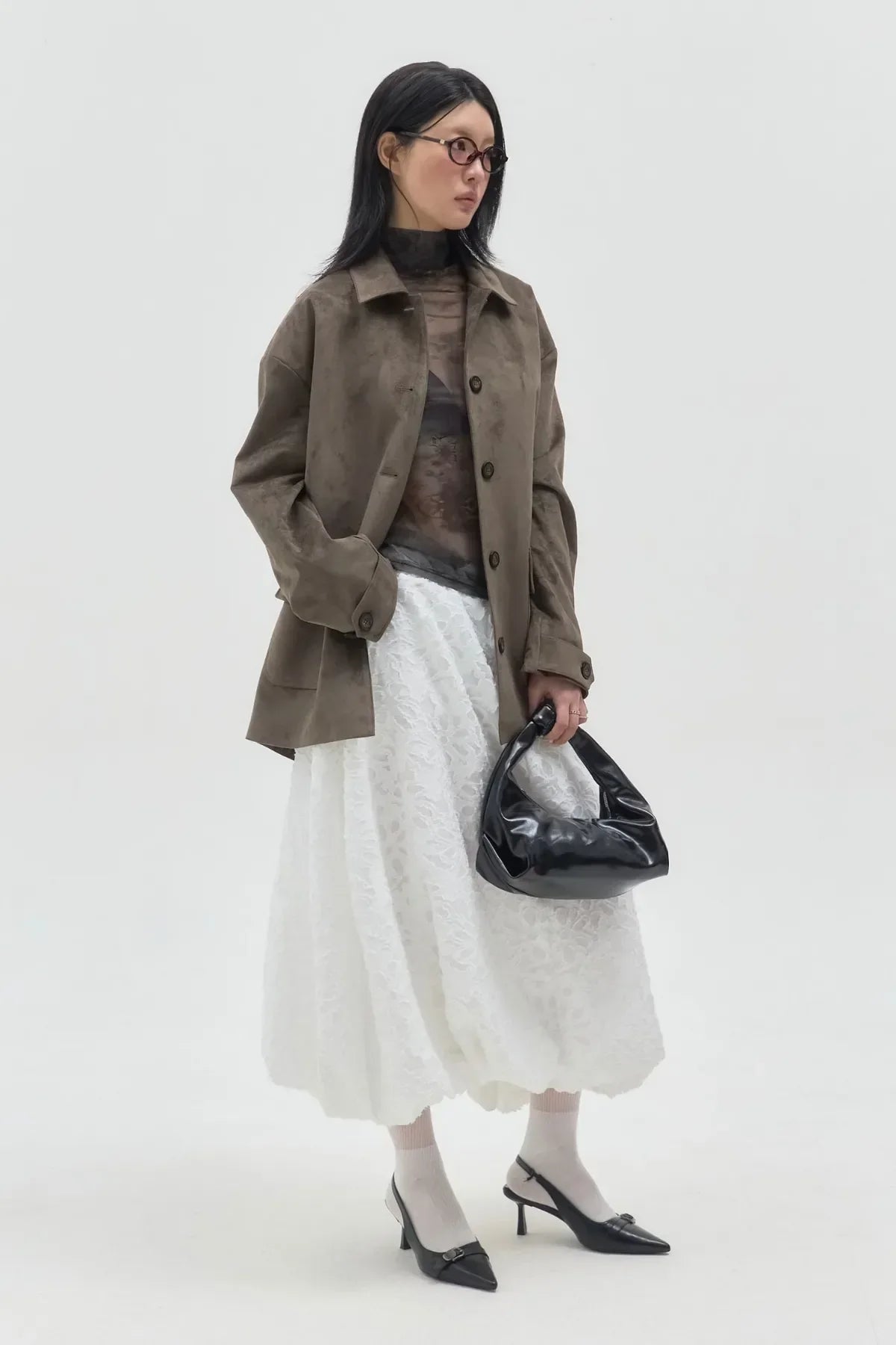 Suede Half Jacket