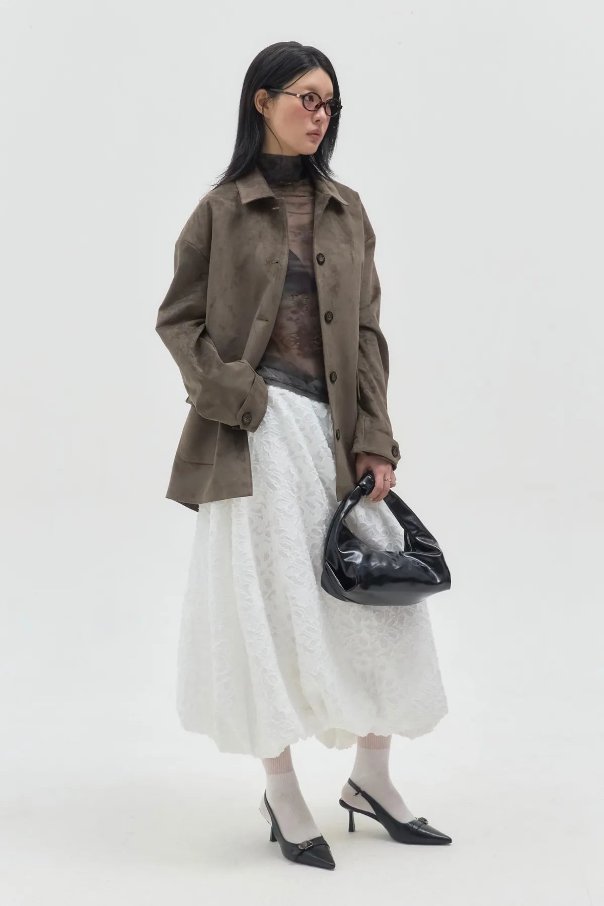 Suede Half Jacket