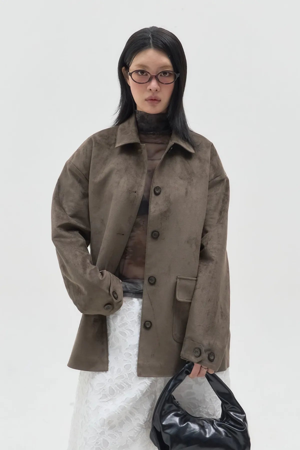Suede Half Jacket