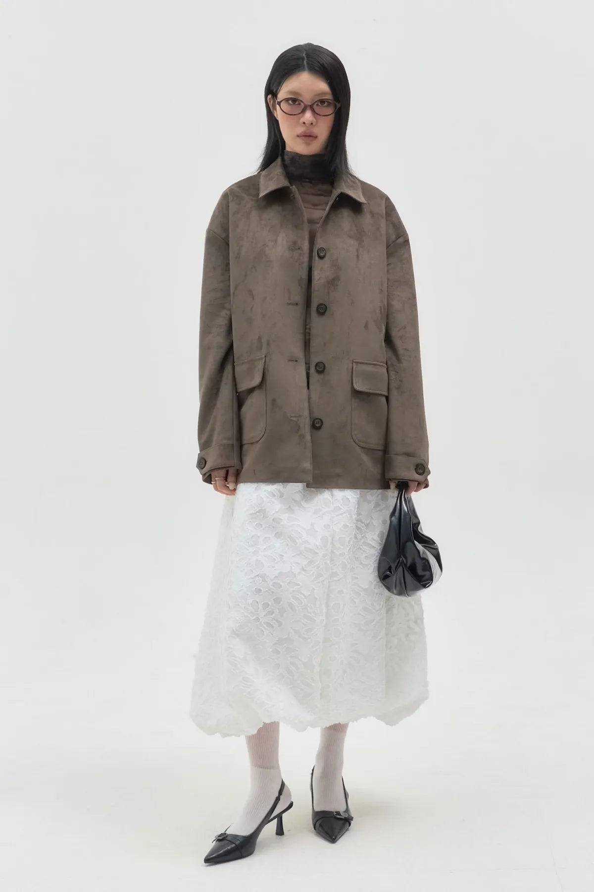 Suede Half Jacket