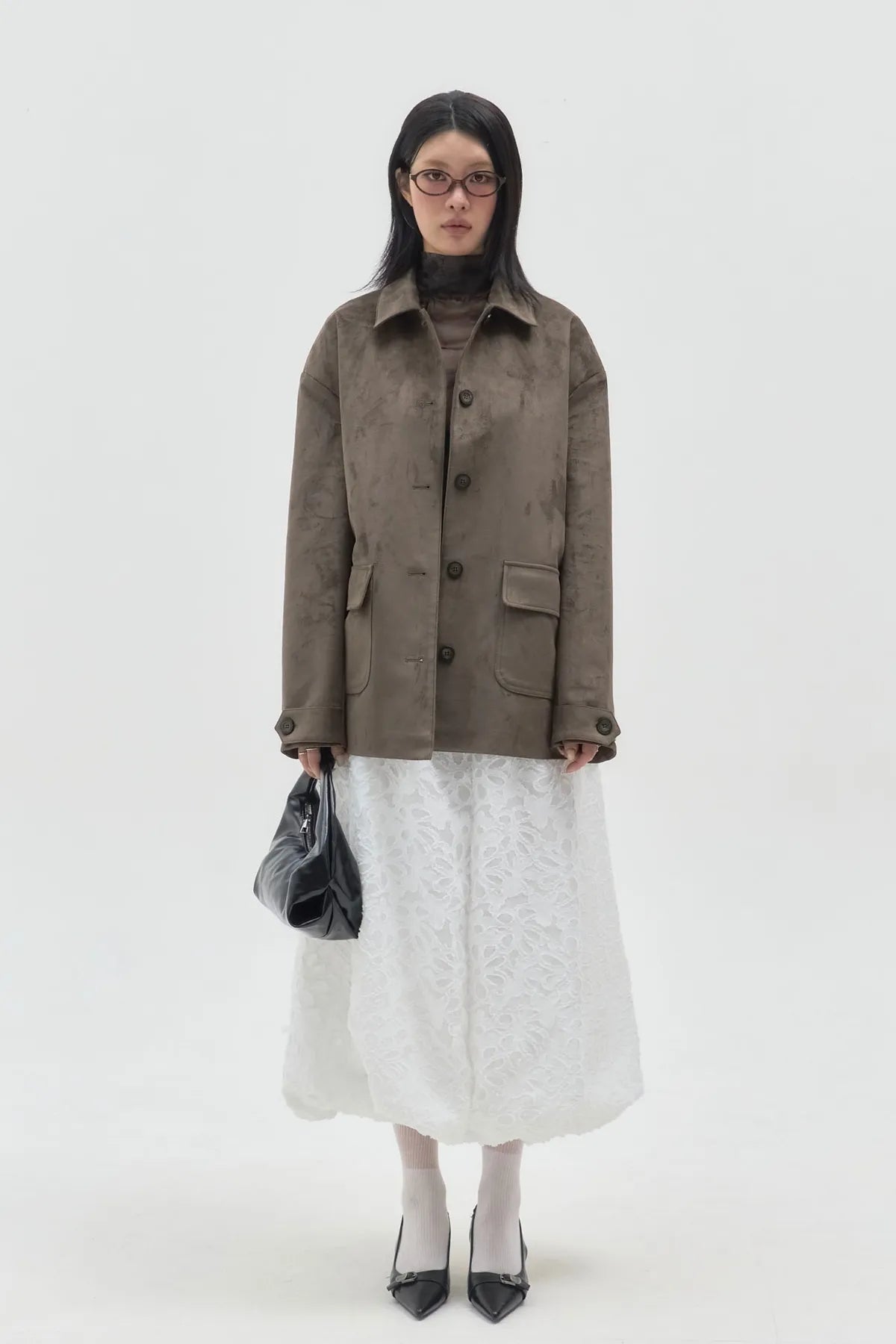 Suede Half Jacket