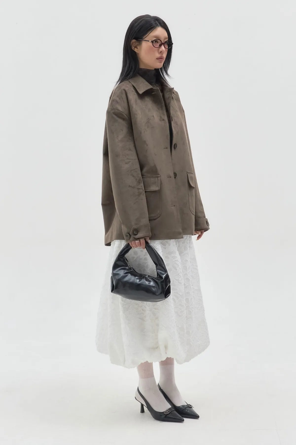 Suede Half Jacket