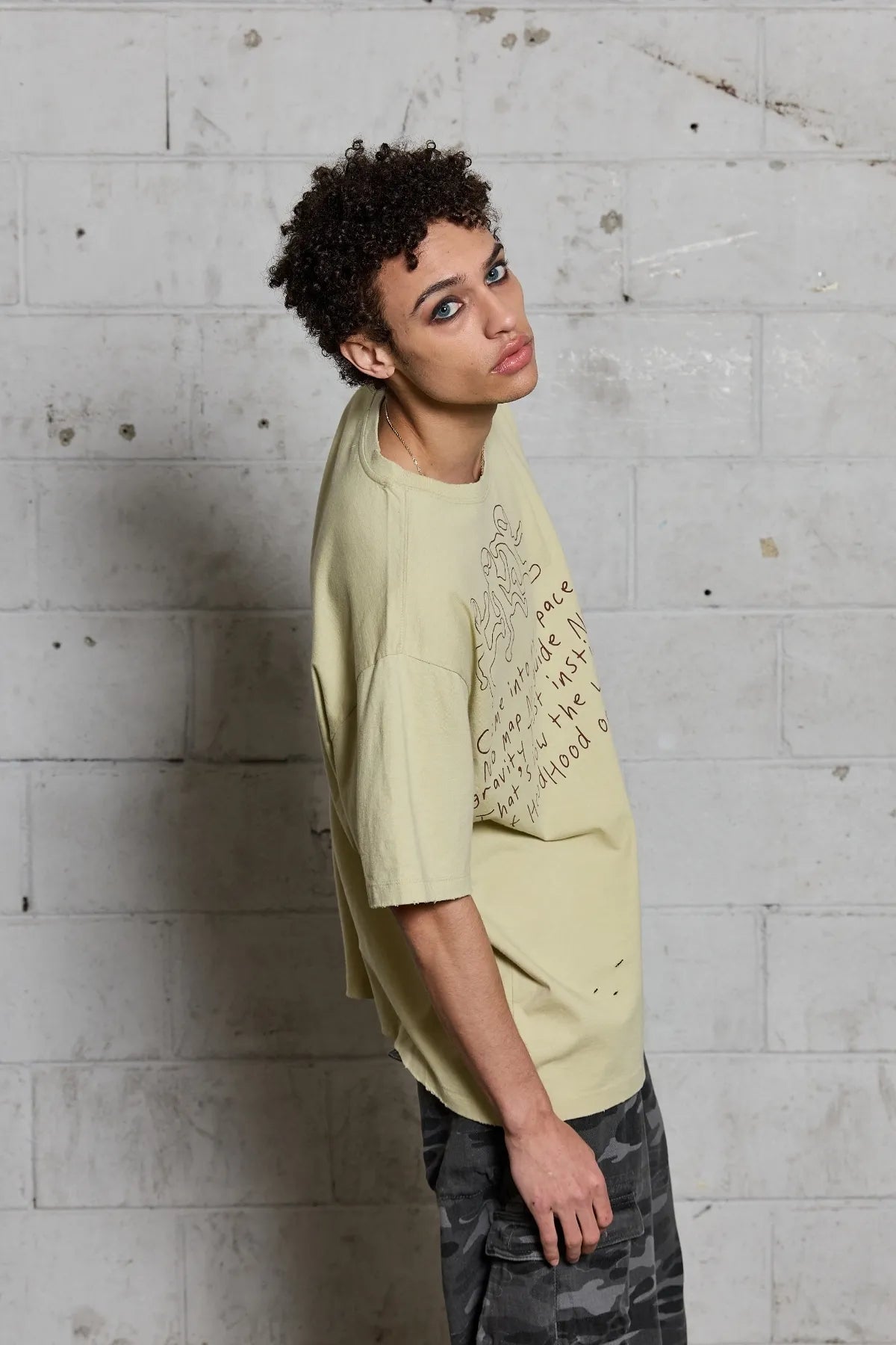Three Alien Damage Half Sleeve T-shirt