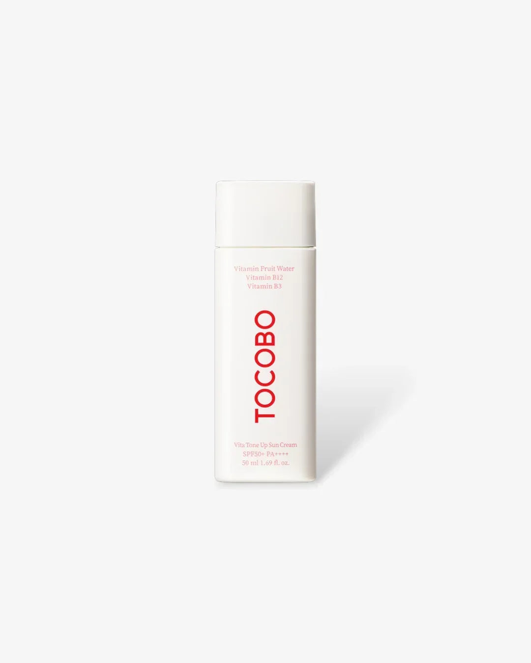 TOCOBO Vita Tone Up Sun Cream SPF50+ PA++++ white bottle with vitamin B3 B12 label